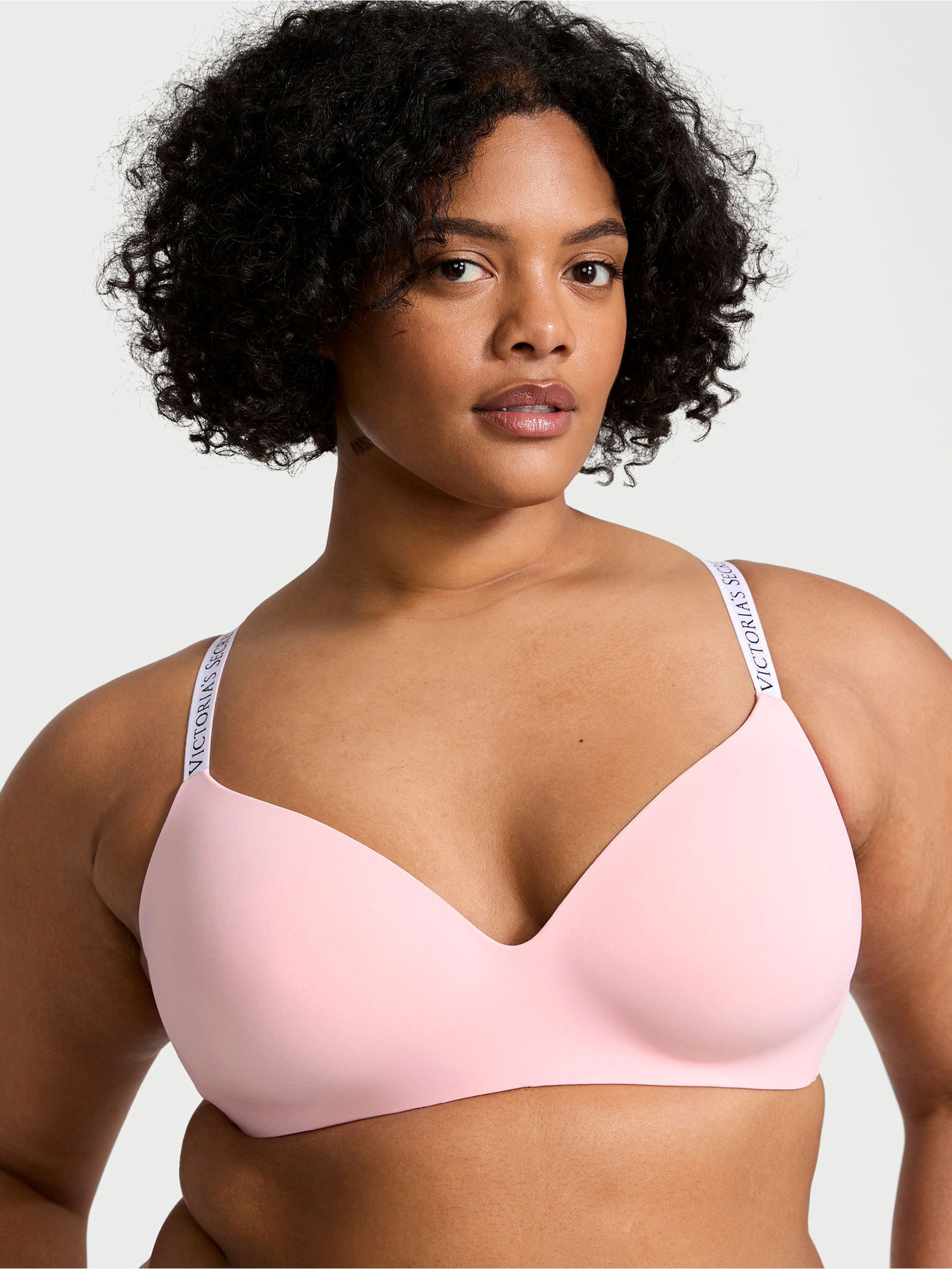 Pretty Blossom Pink and White Non Wired Lightly Lined Bra - Image 1 of 3