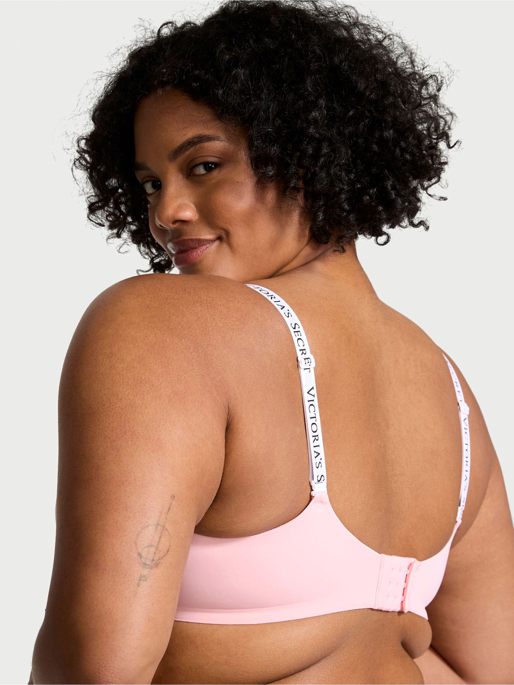 Pretty Blossom Pink and White Non Wired Lightly Lined Bra - Image 2 of 3