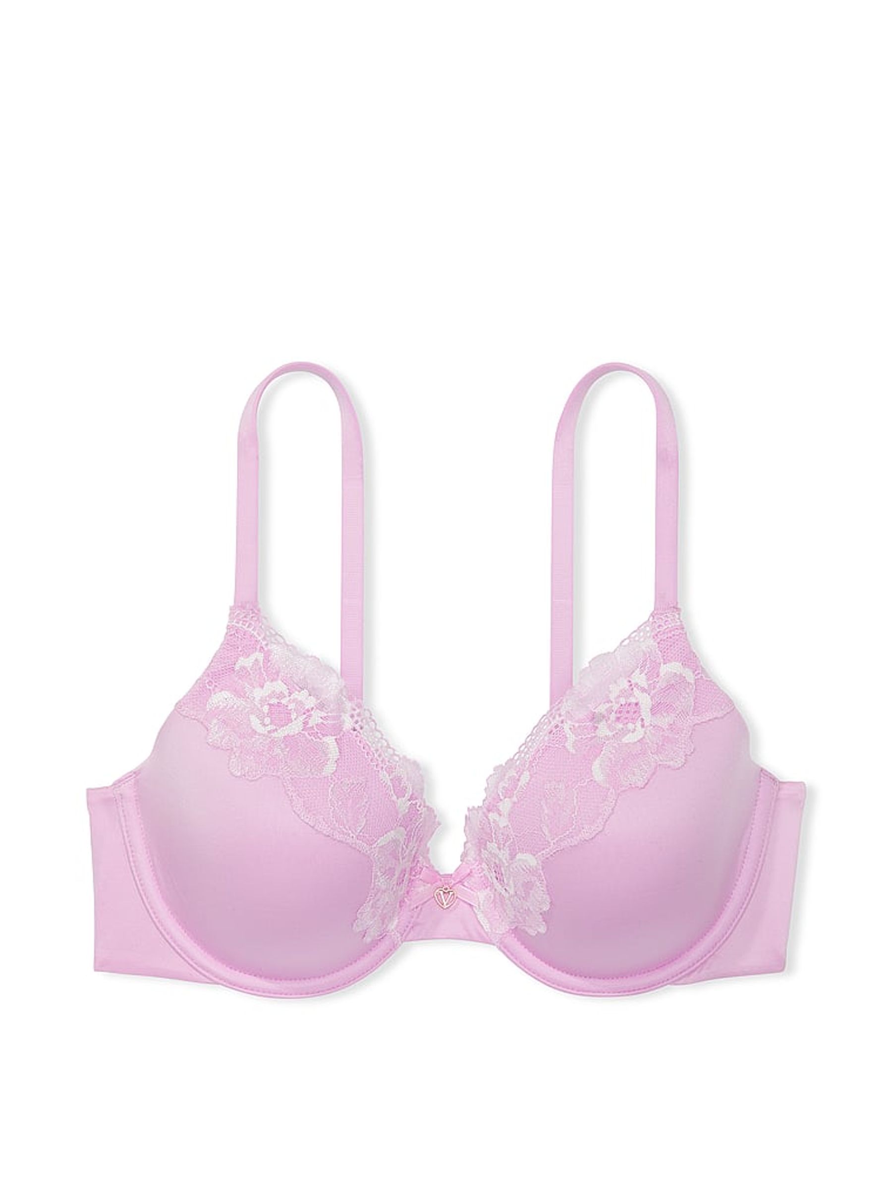 Violet Sugar Purple Vintage Lace Trim Full Cup Bra - Image 3 of 3