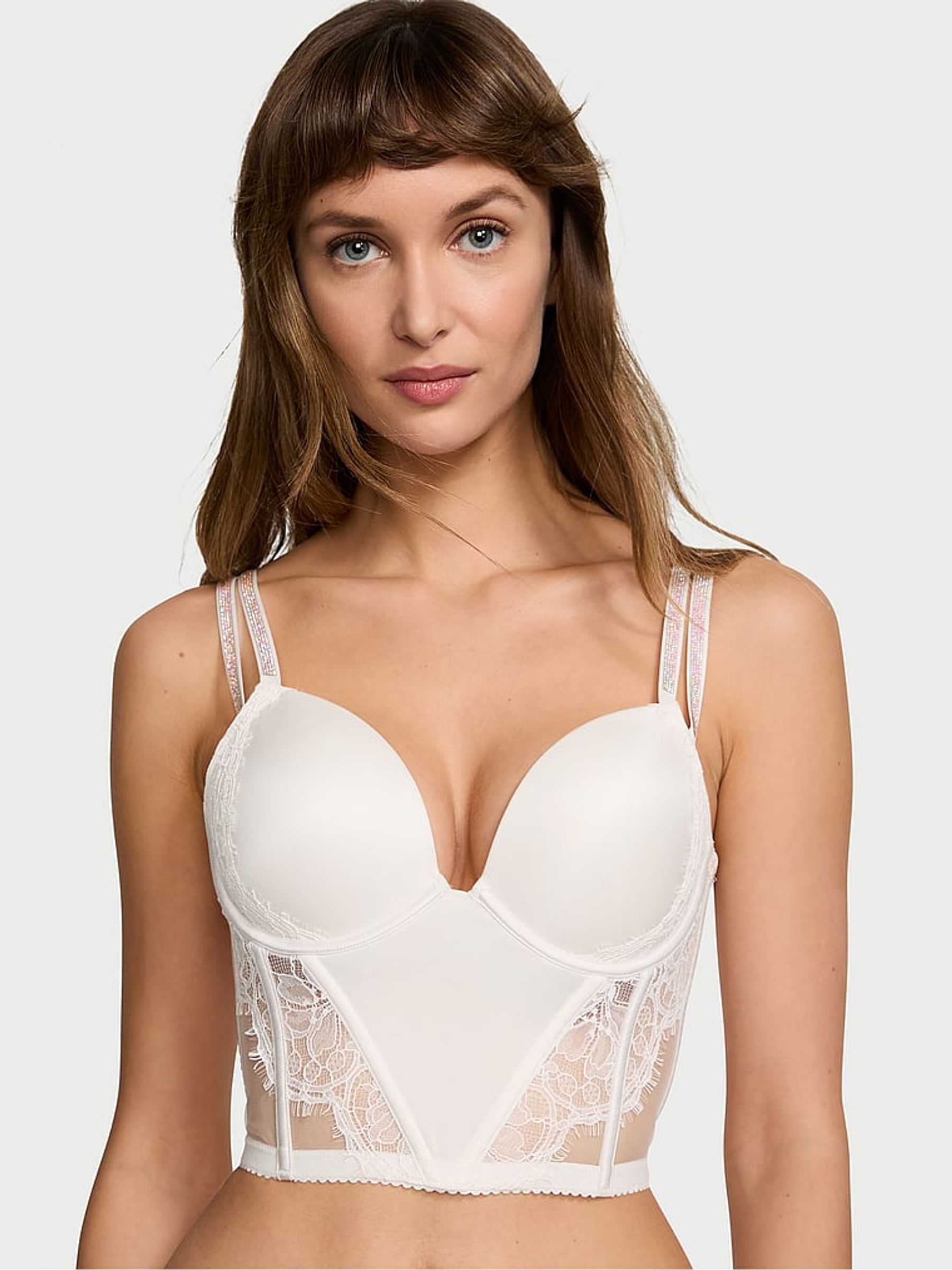 Coconut White Double Shine Strap Bra Top - Image 1 of 2