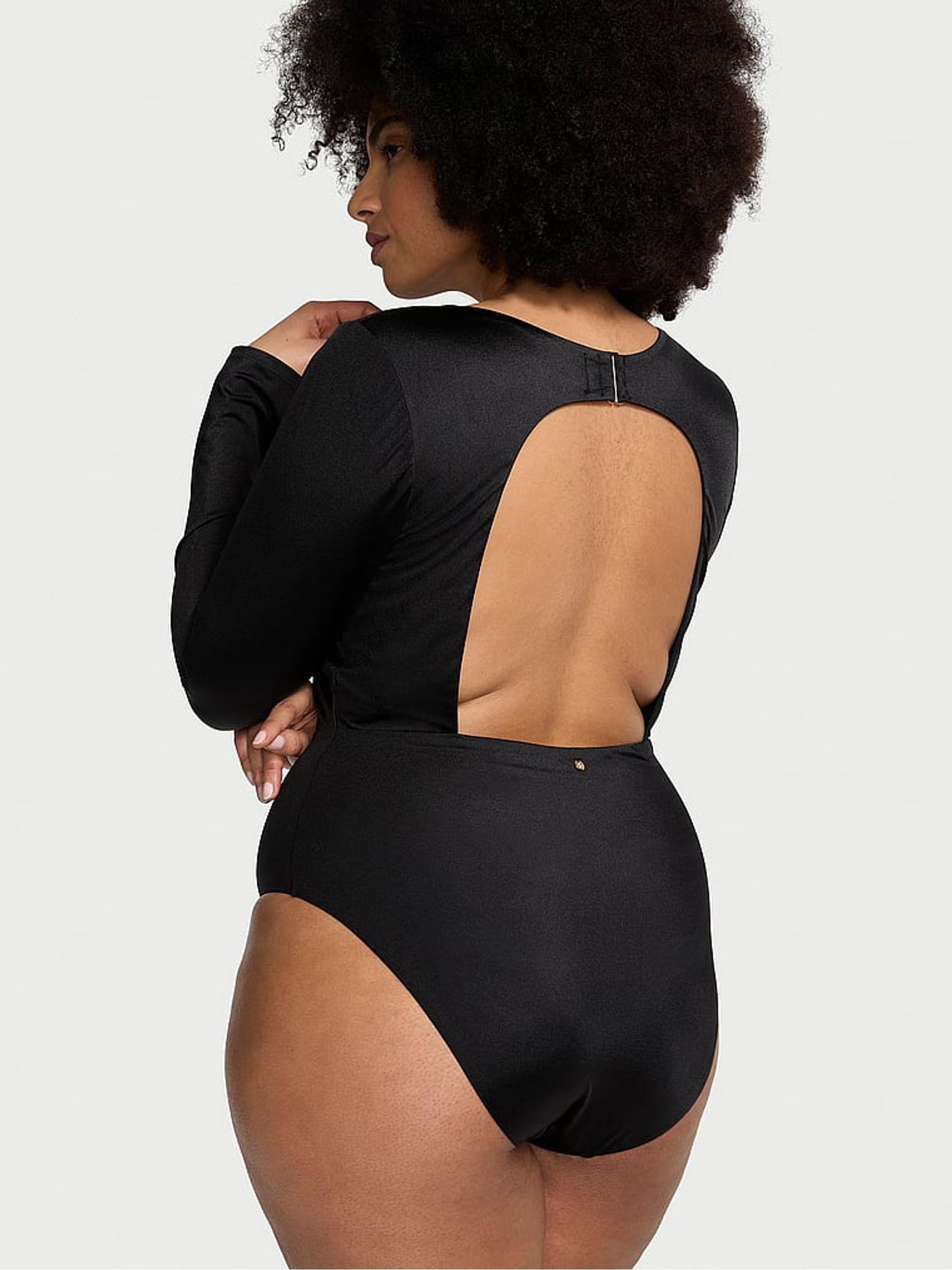 Nero Black Knotted Long Sleeve Swimsuit - Image 2 of 3