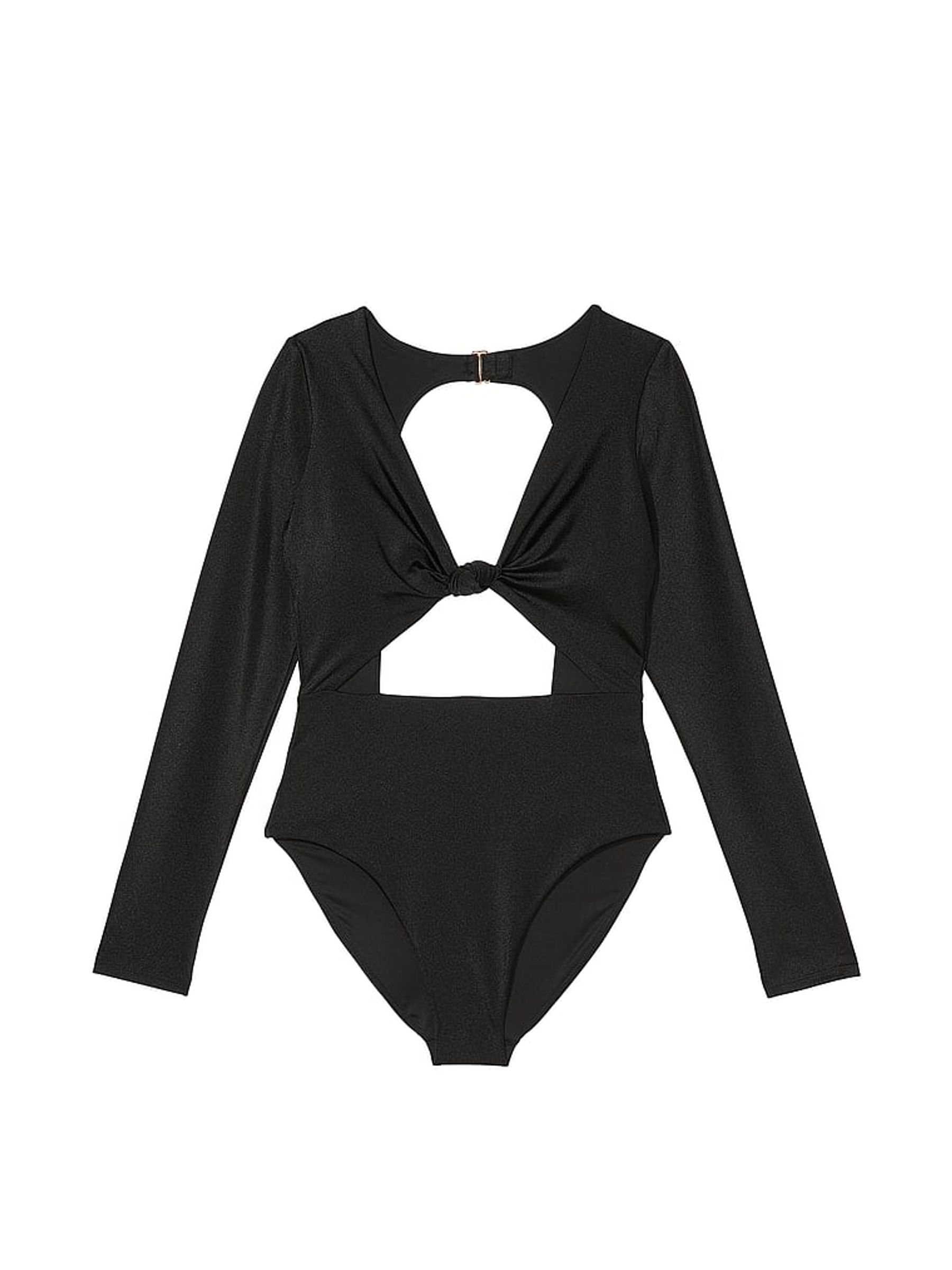 Nero Black Knotted Long Sleeve Swimsuit - Image 3 of 3