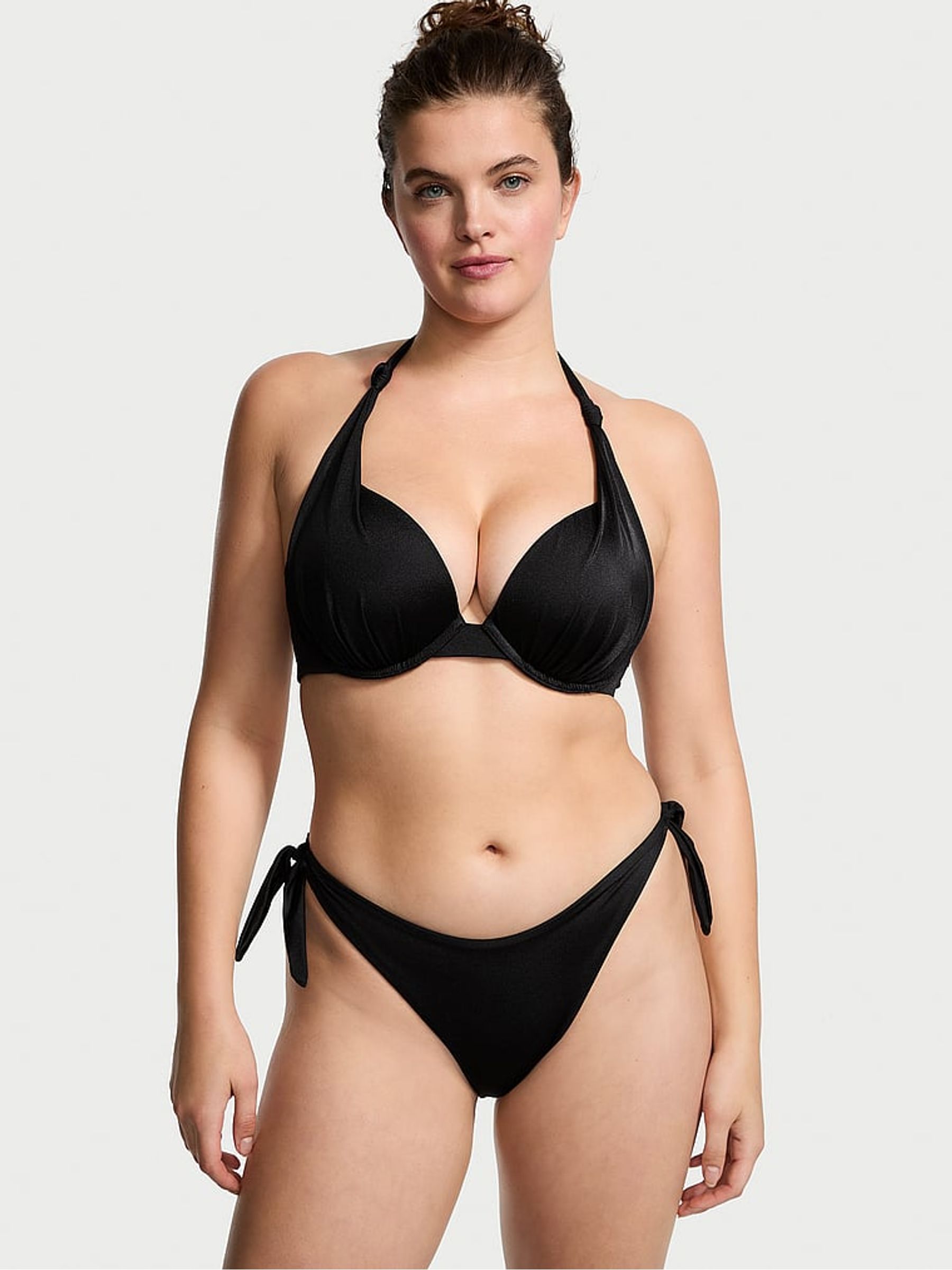 Nero Black Tie Side High Leg Swim Bikini Bottom - Image 1 of 3