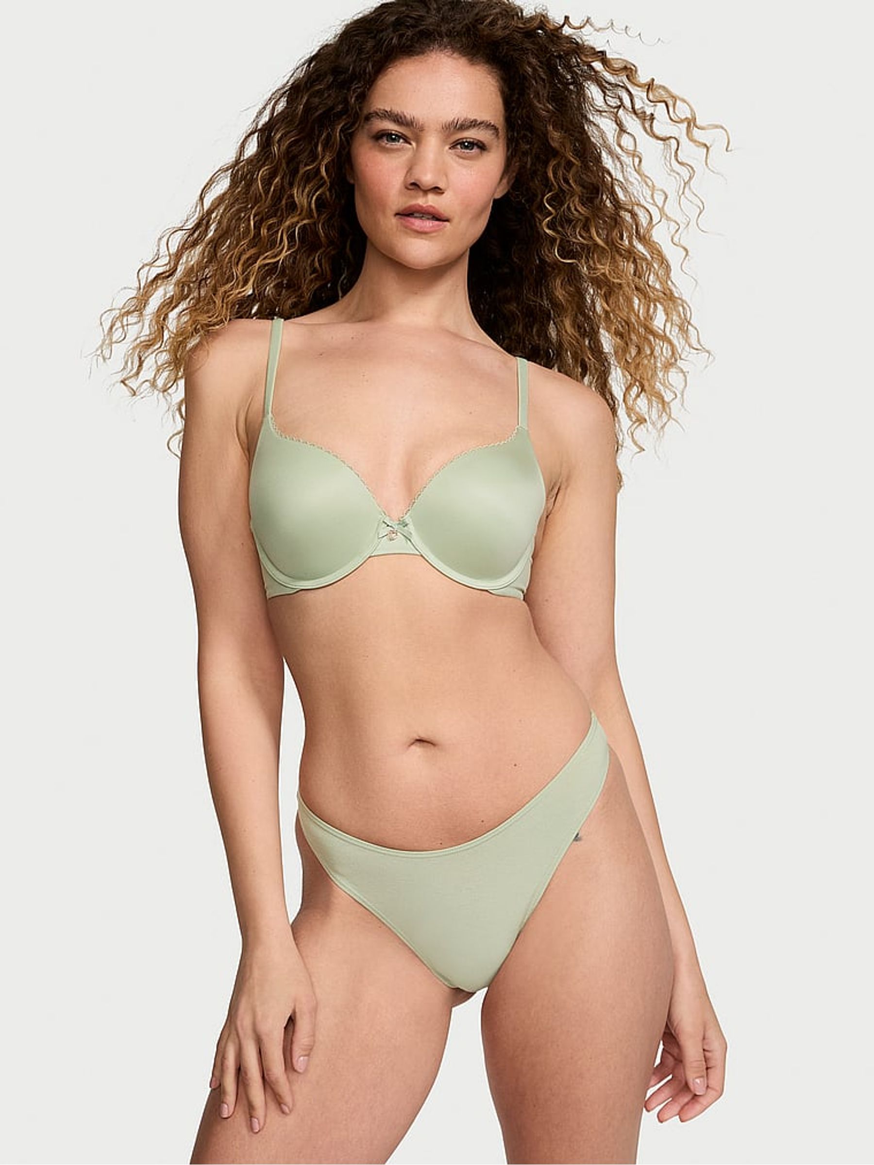 Soft Green Full Cup Push Up Bra - Image 3 of 4
