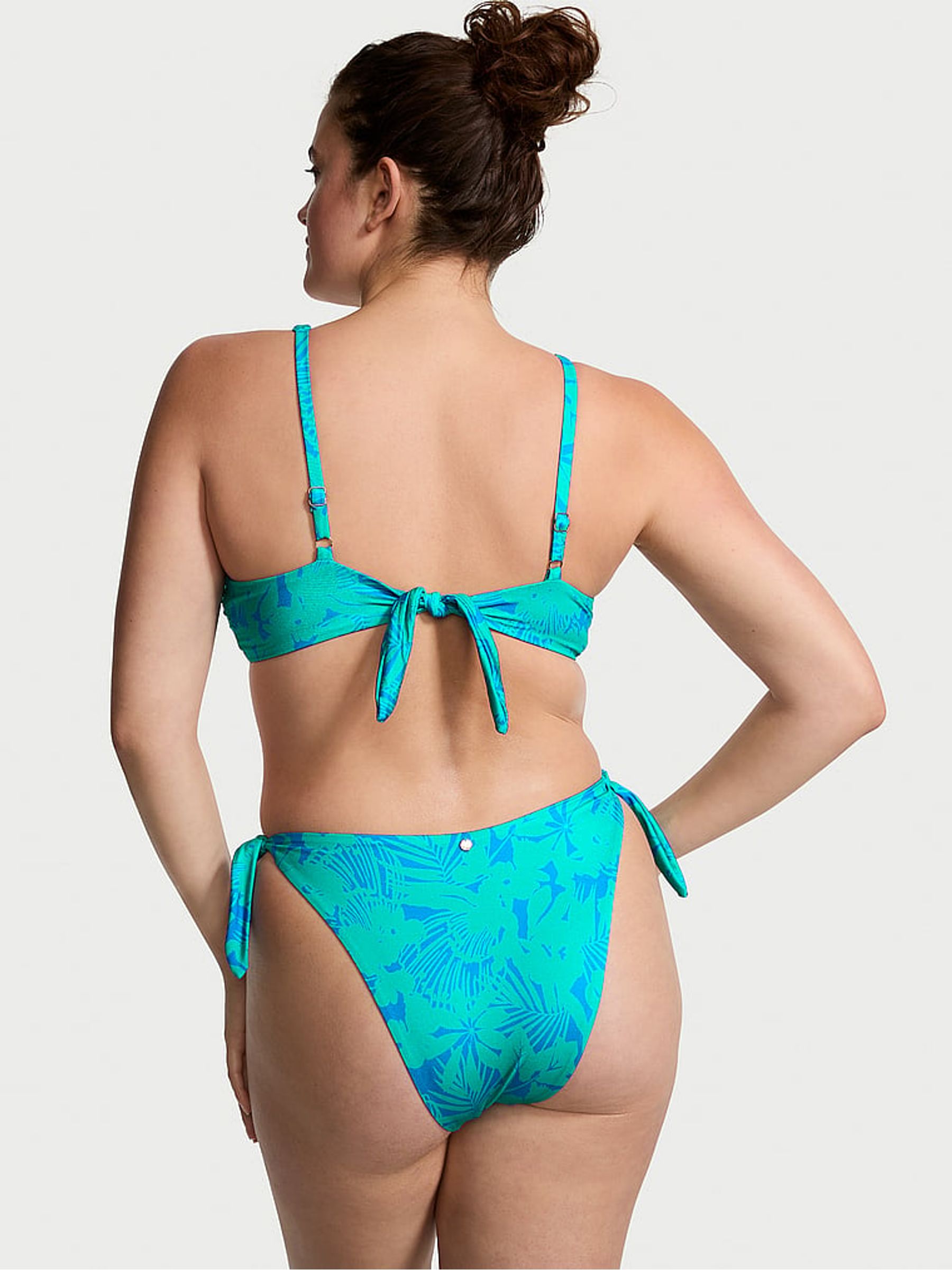 Blue Shells Tie Side High Leg Swim Bikini Bottom - Image 2 of 3