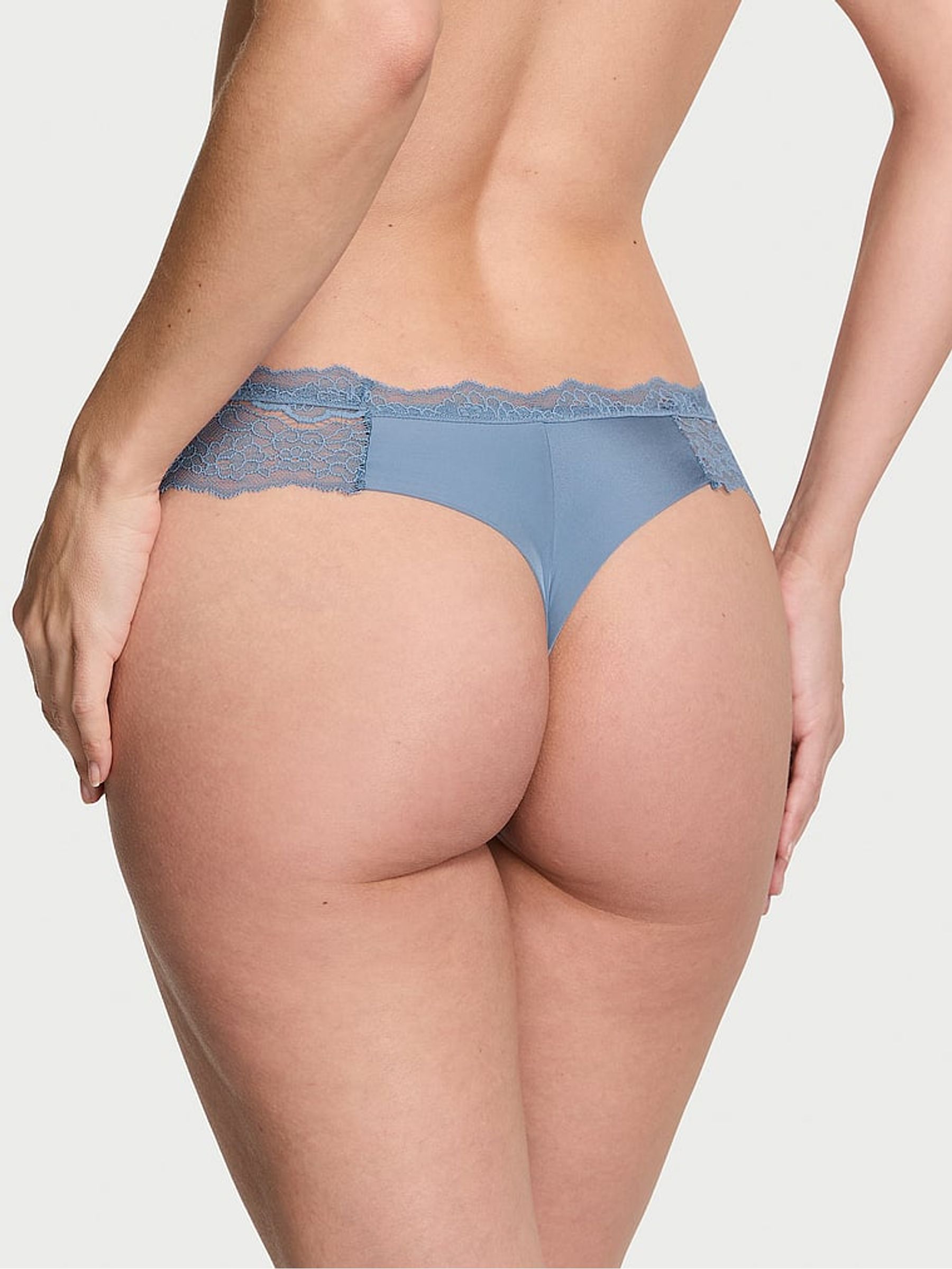 Faded Denim Blue Thong Knickers - Image 2 of 3