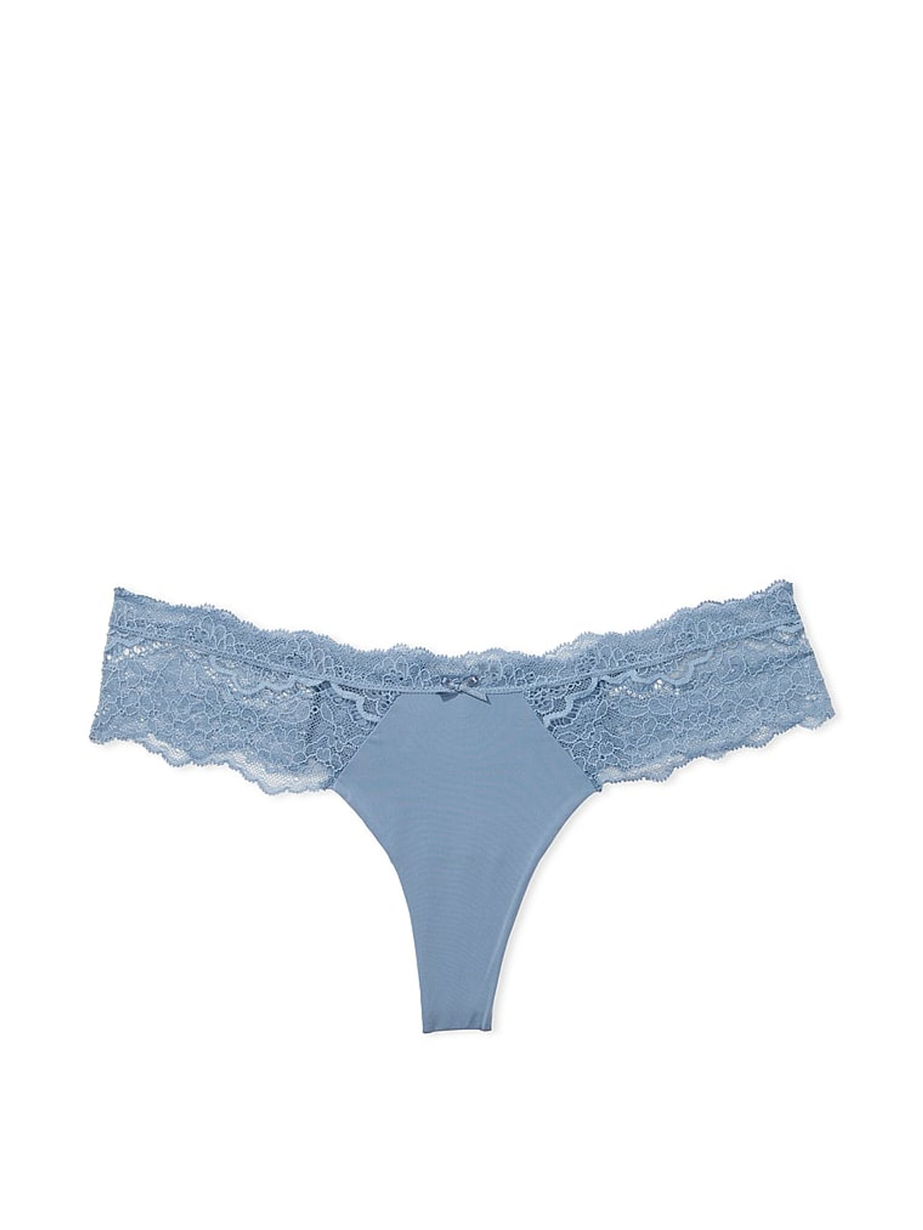 Faded Denim Blue Thong Knickers - Image 3 of 3