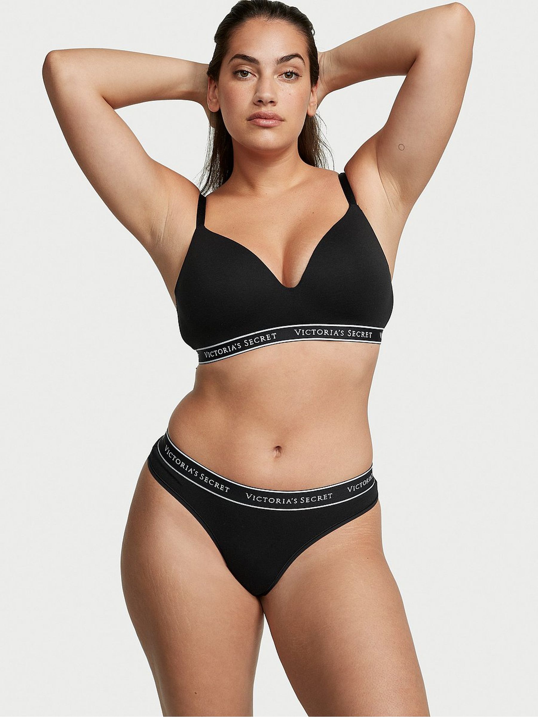 Pure Black Thong Knickers - Image 3 of 4