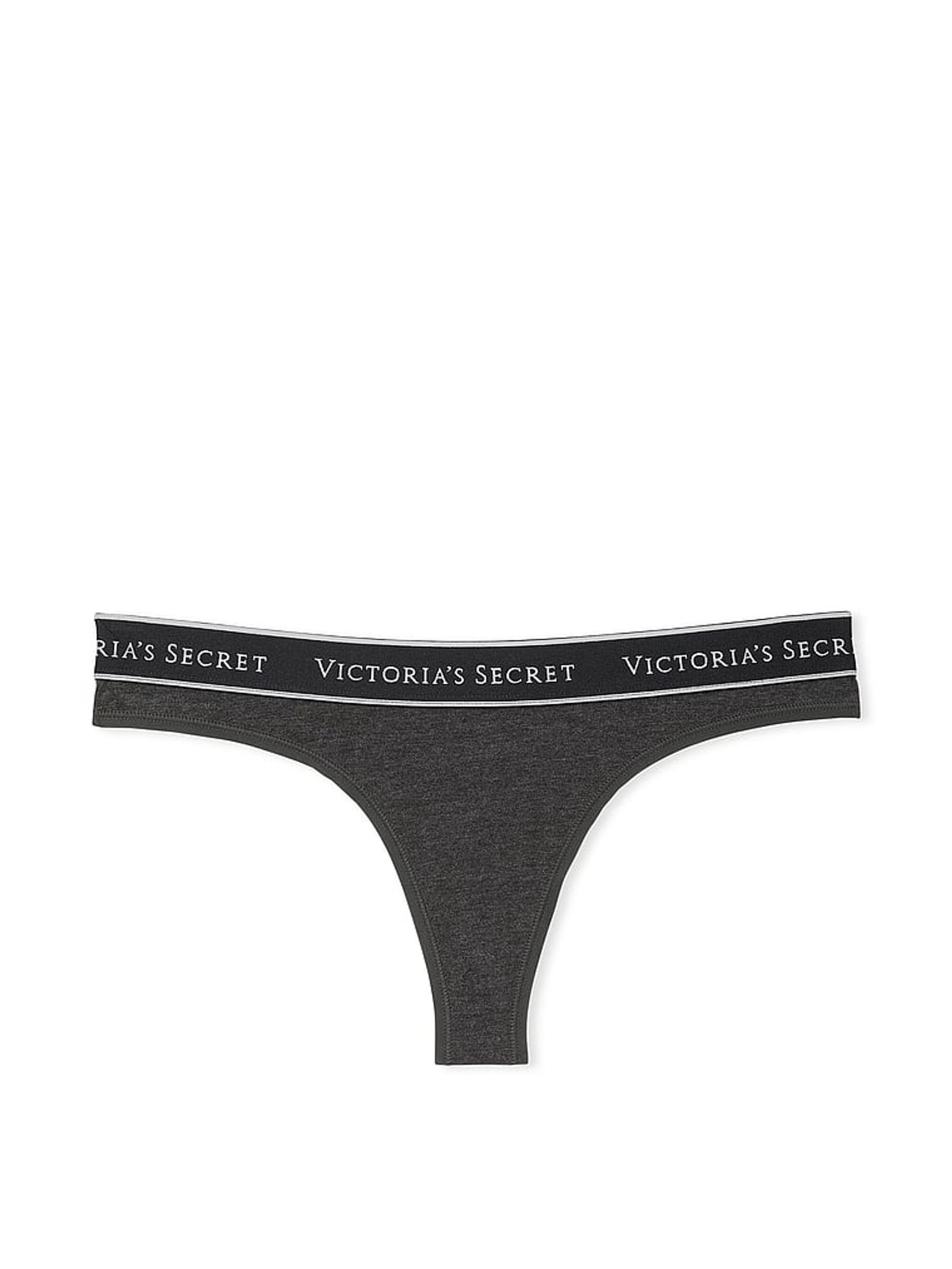Charcoal Heather Grey Thong Knickers - Image 3 of 3