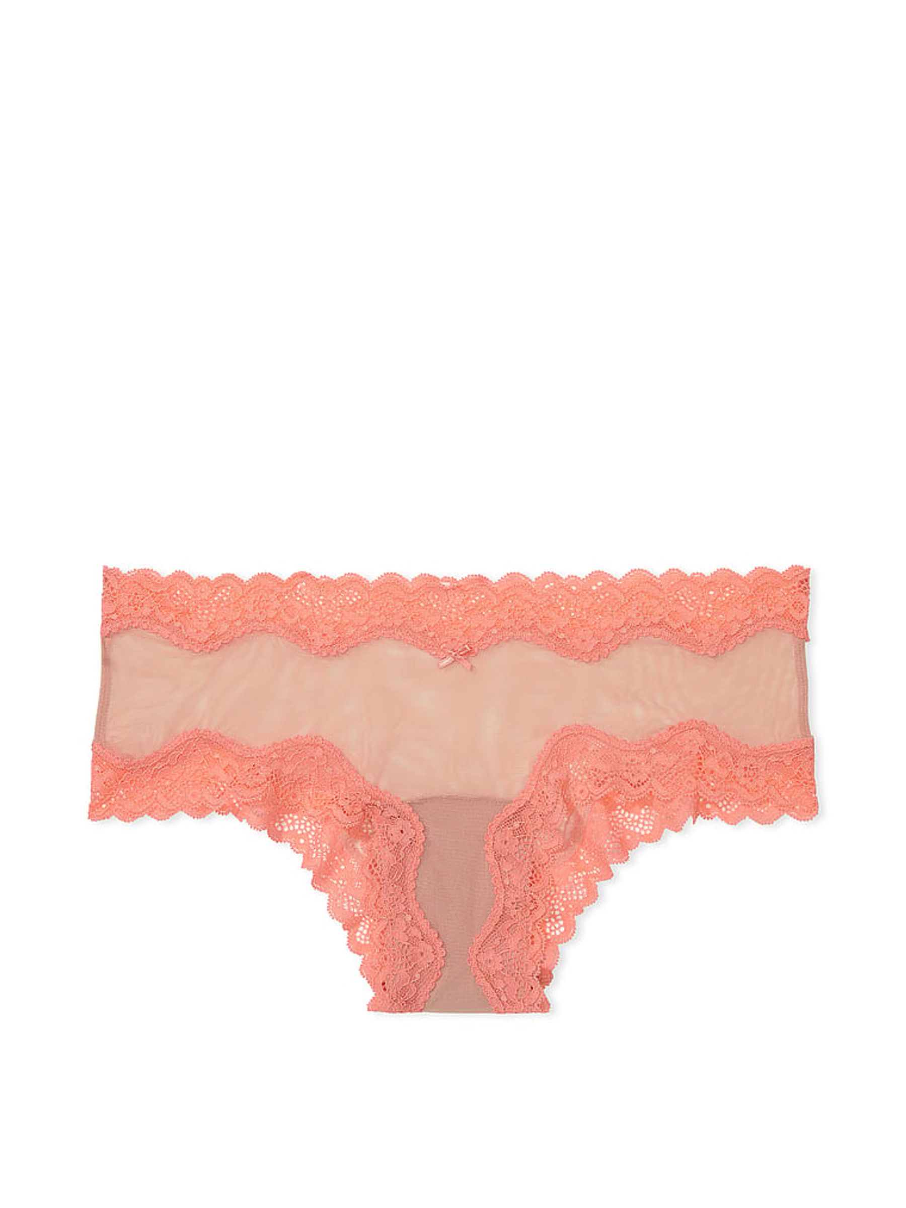 Evening Blush Nude Mesh Cheeky Knickers - Image 3 of 3
