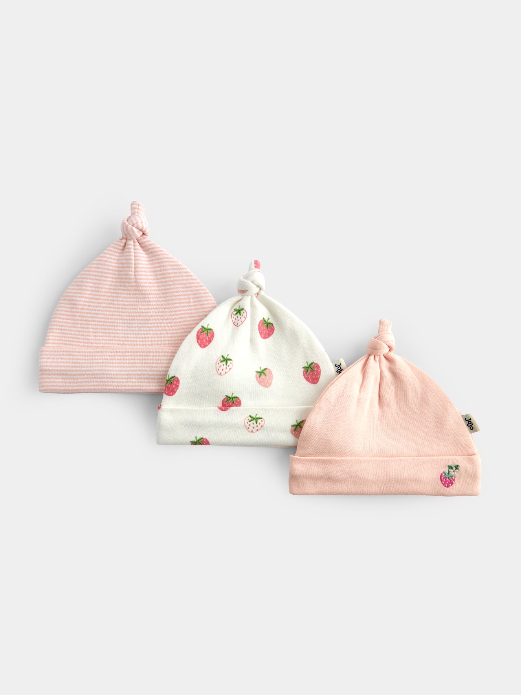 Pink Strawberry 3-Pack Hats - Image 1 of 8
