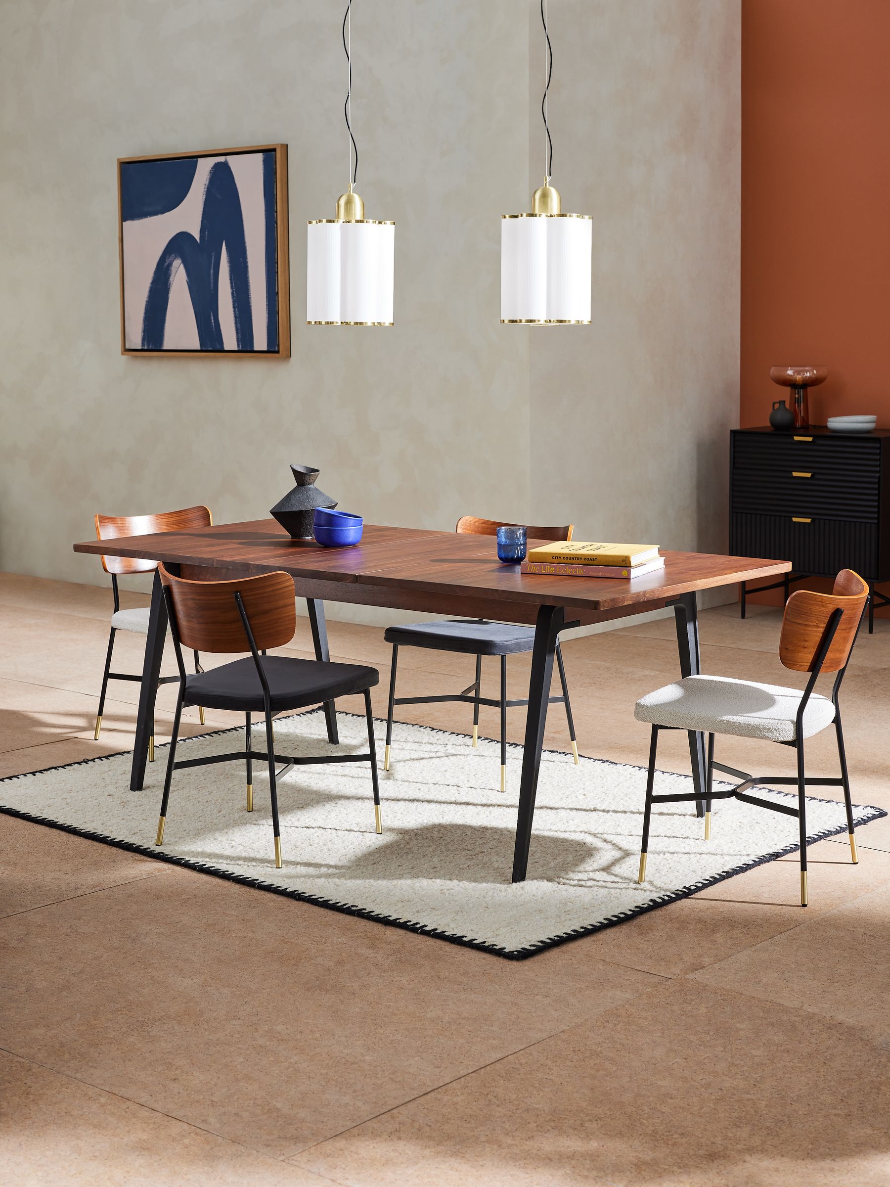Lucien 6 to 8 Extending Dining Table in Dark Mango Wood - Image 1 of 6