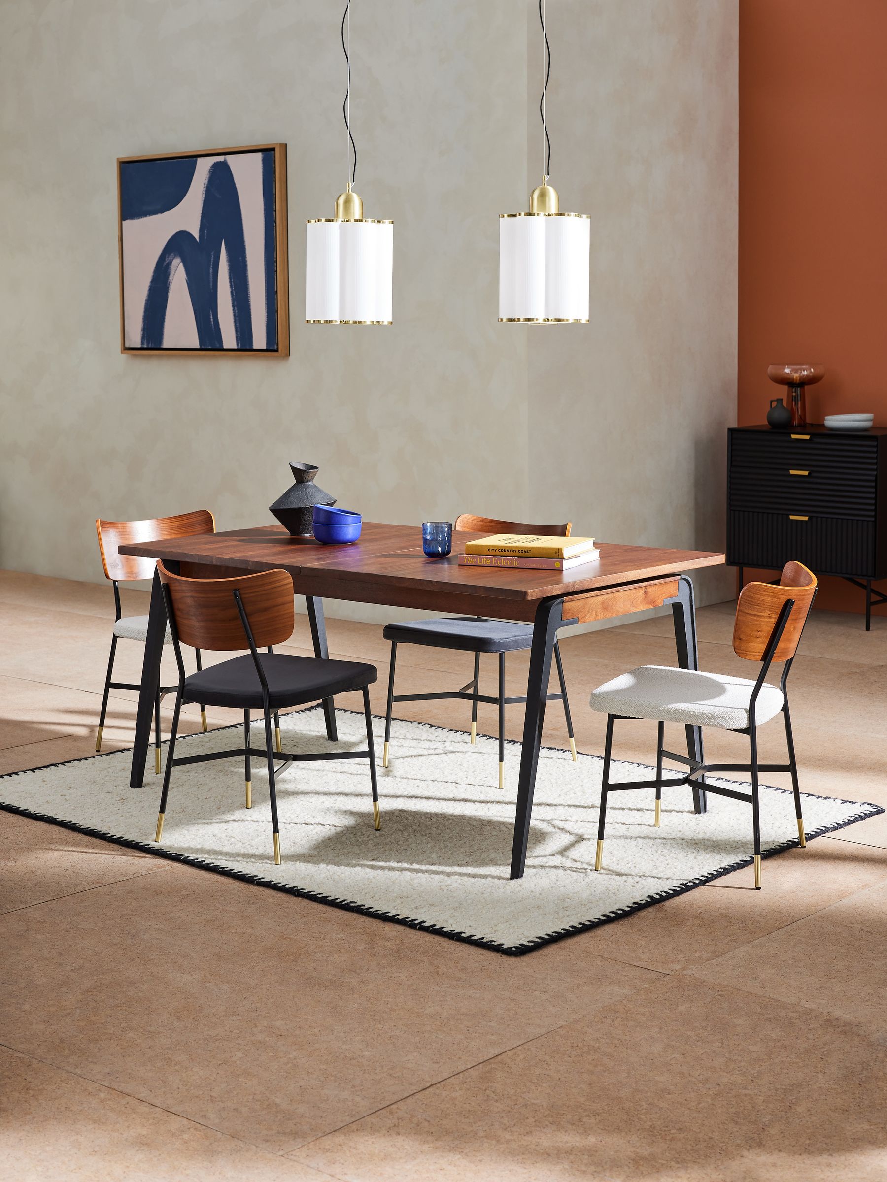 Lucien 6 to 8 Extending Dining Table in Dark Mango Wood - Image 2 of 6