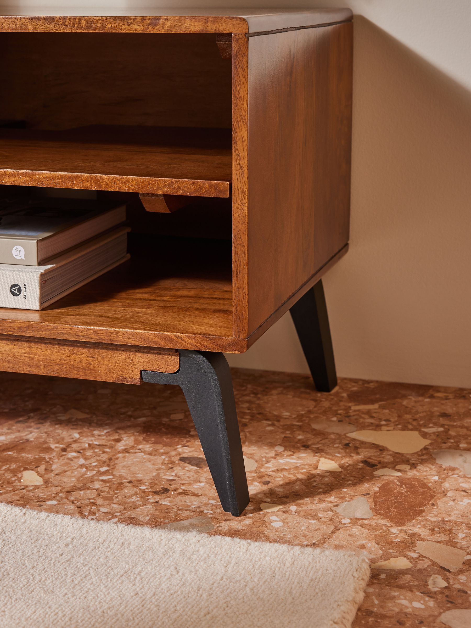 Lucien Up to 60 Inch TV Unit in Dark Mango Wood - Image 3 of 4