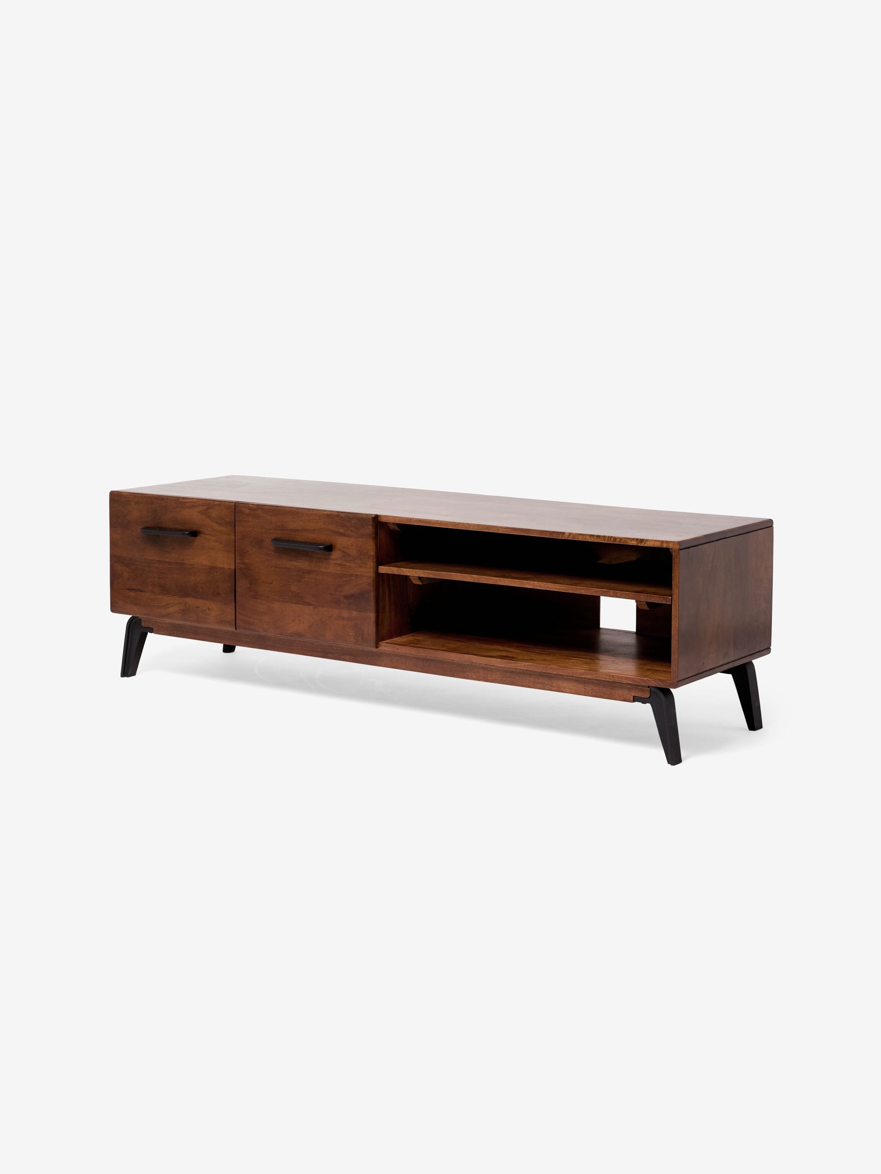 Lucien Up to 60 Inch TV Unit in Dark Mango Wood - Image 4 of 4