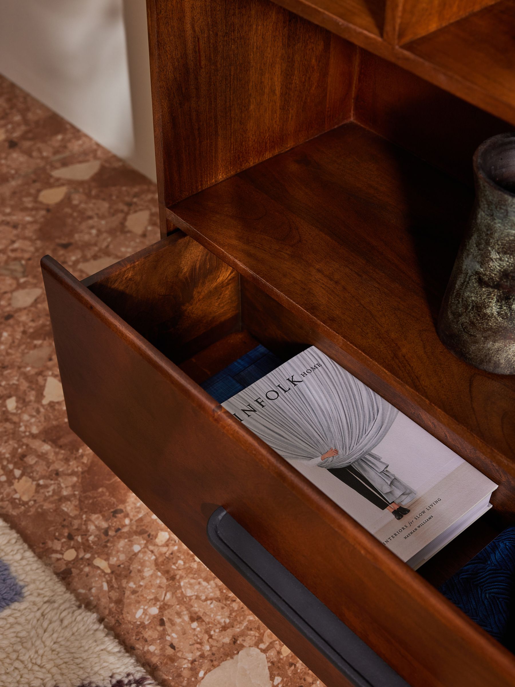 Lucien Bookcase in Dark Mango Wood - Image 2 of 4
