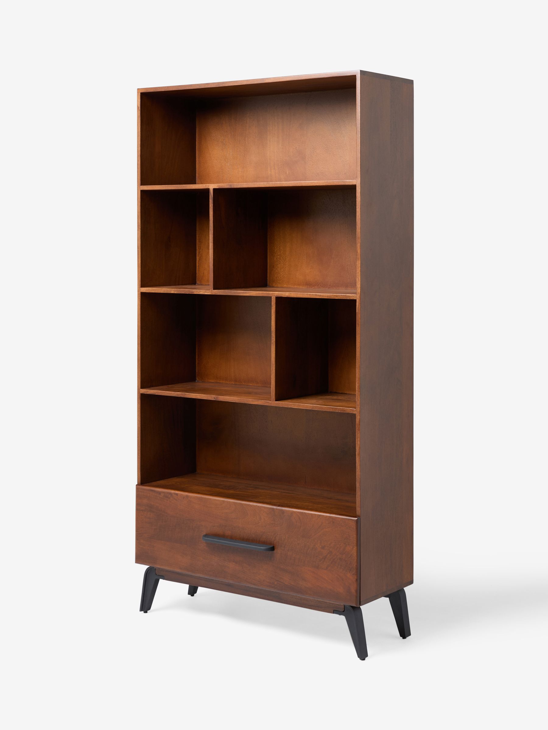 Lucien Bookcase in Dark Mango Wood - Image 4 of 4