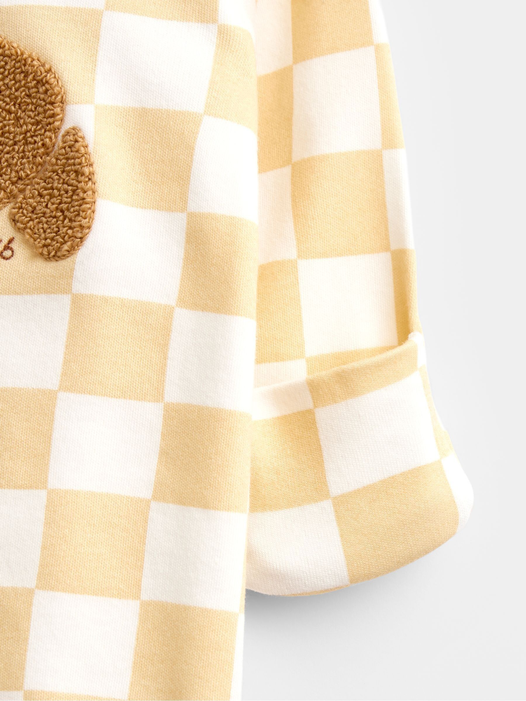 Natural Croissant Appliqué Zip Sleepsuit - Image 3 of 4