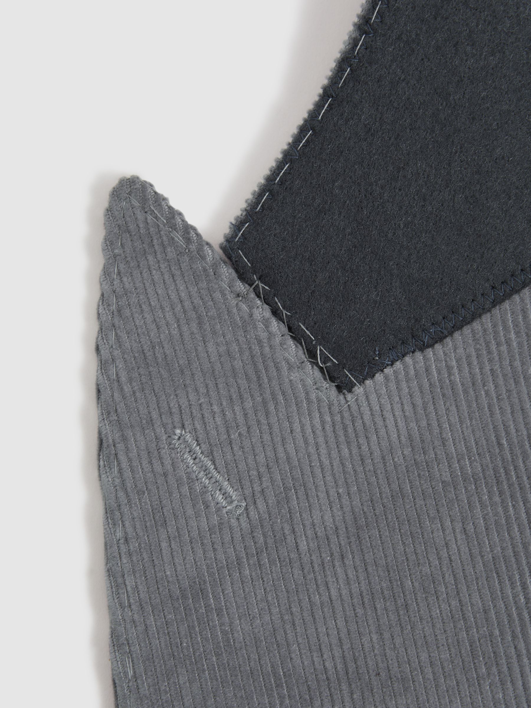 Slim Fit Corduroy Double Breasted Blazer in Ice Blue - Image 8 of 9