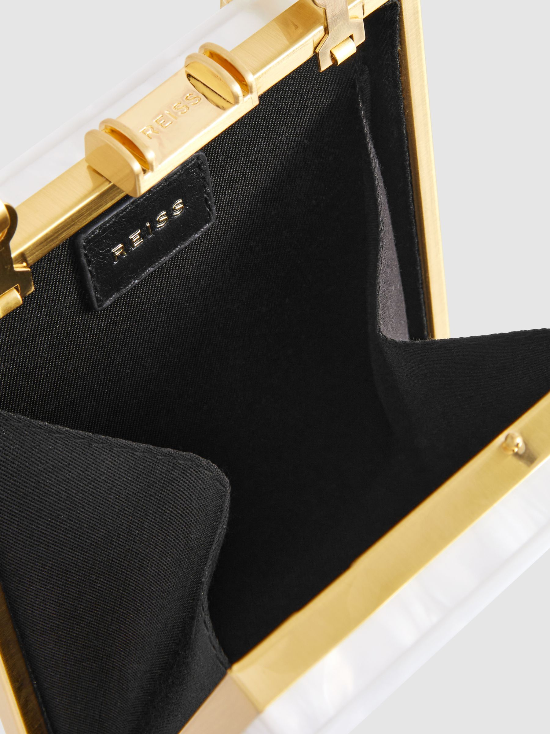 Acetate Clutch Bag in White - Image 3 of 6