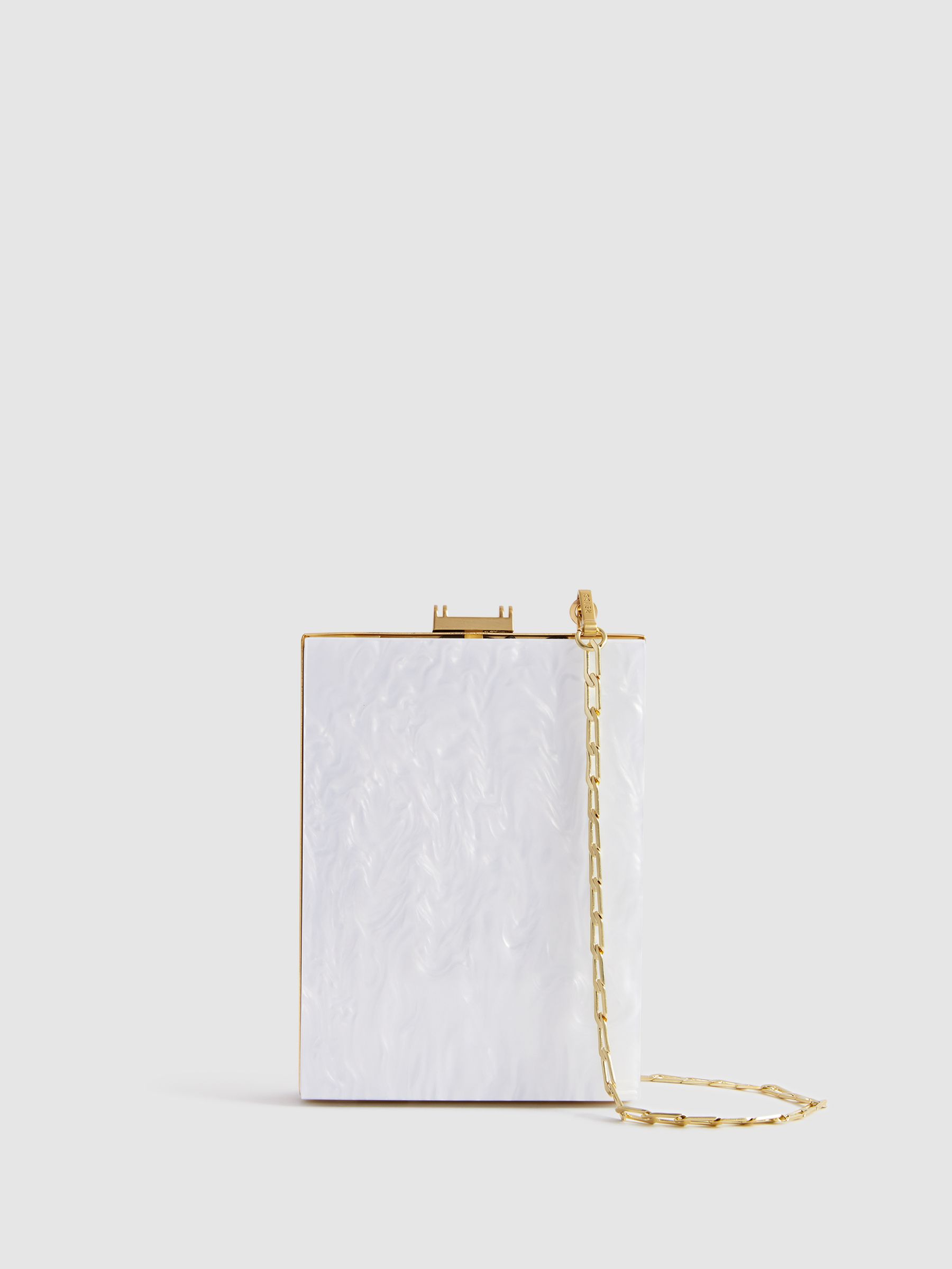 Acetate Clutch Bag in White - Image 4 of 6