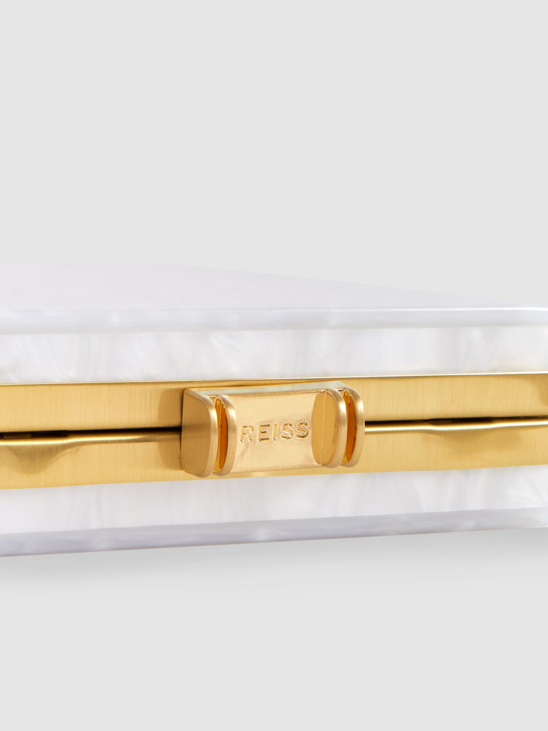 Acetate Clutch Bag in White - Image 5 of 6
