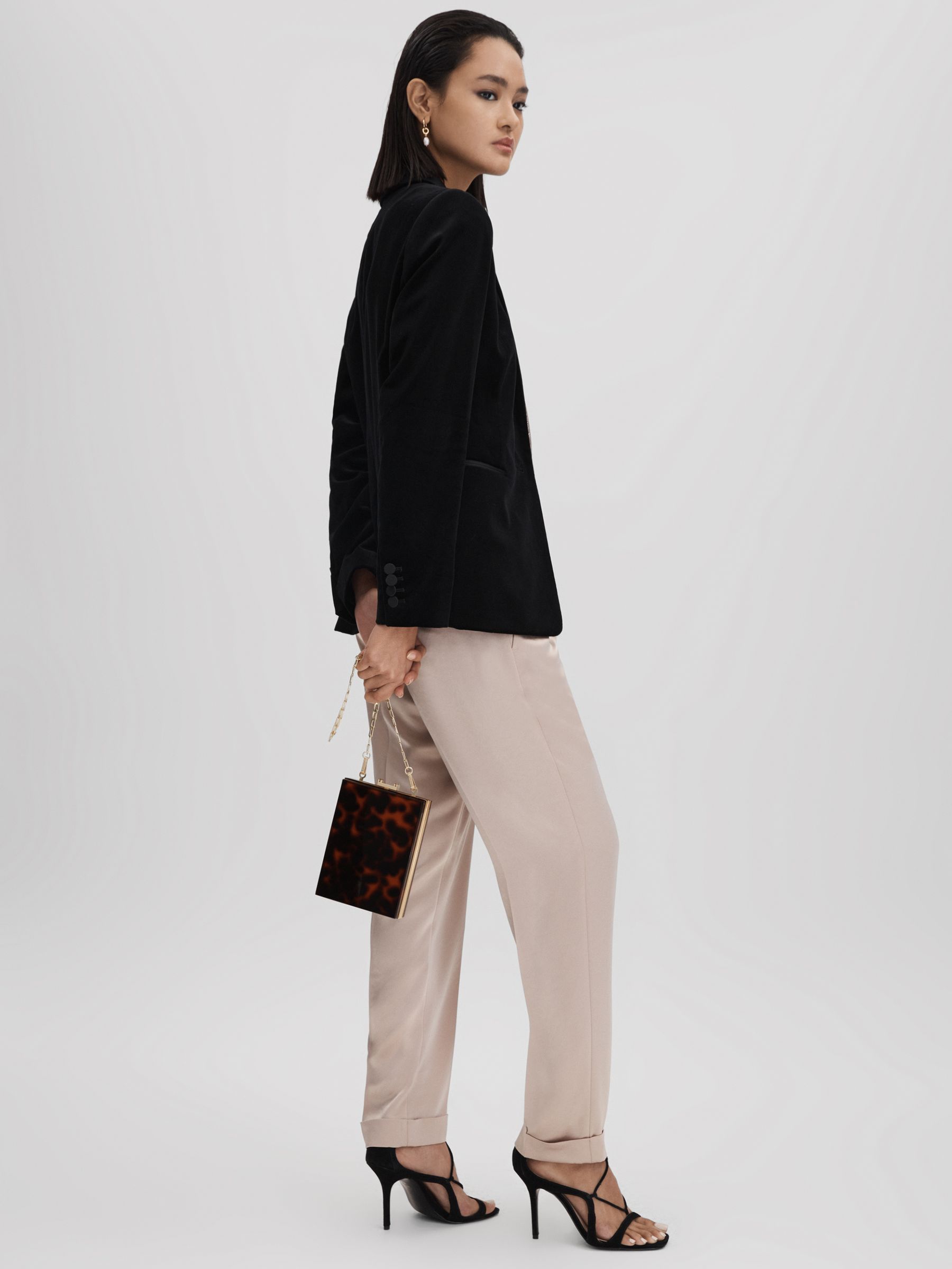 Acetate Clutch Bag in Tortoise - Image 2 of 6