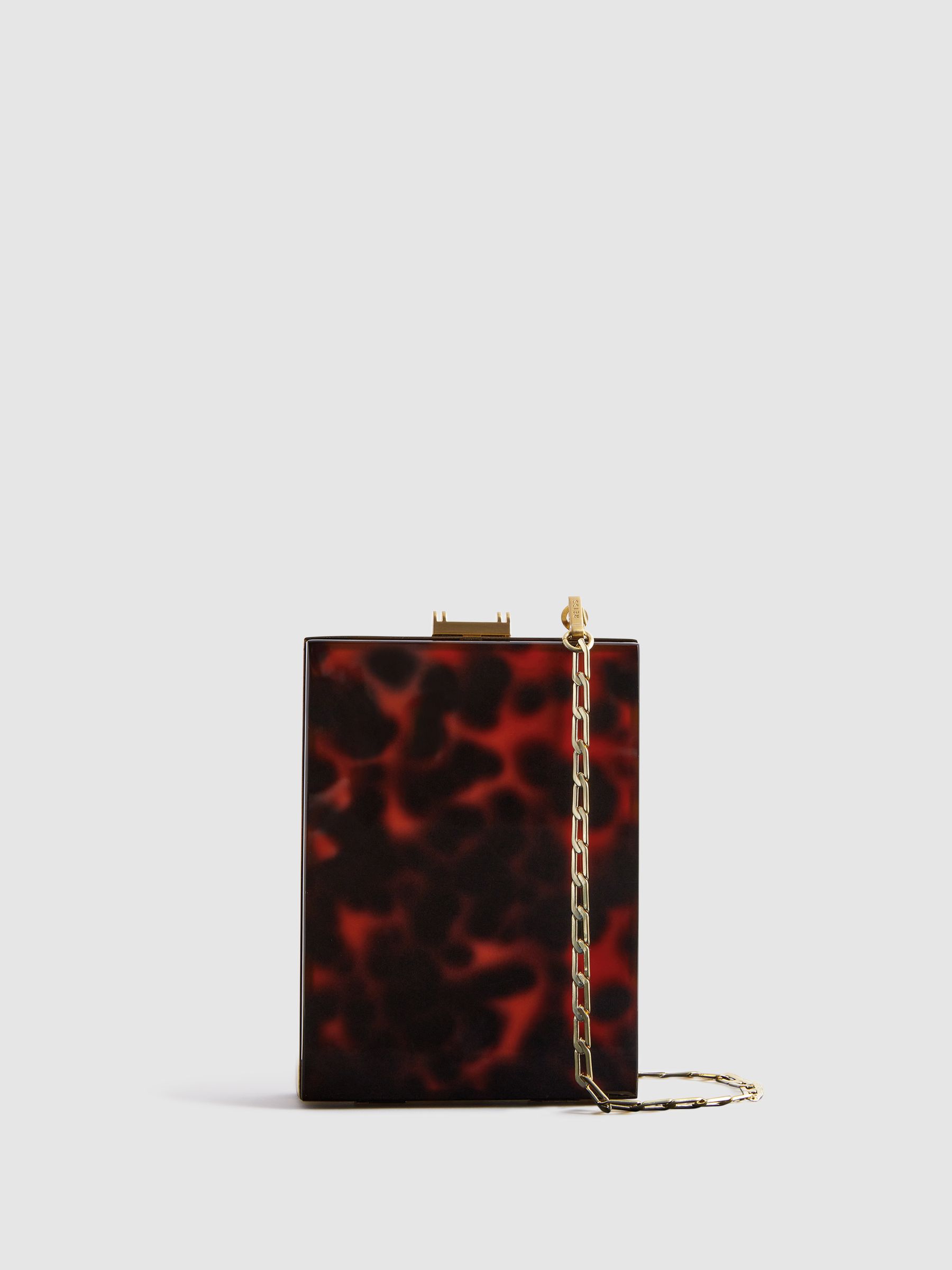Acetate Clutch Bag in Tortoise - Image 5 of 6