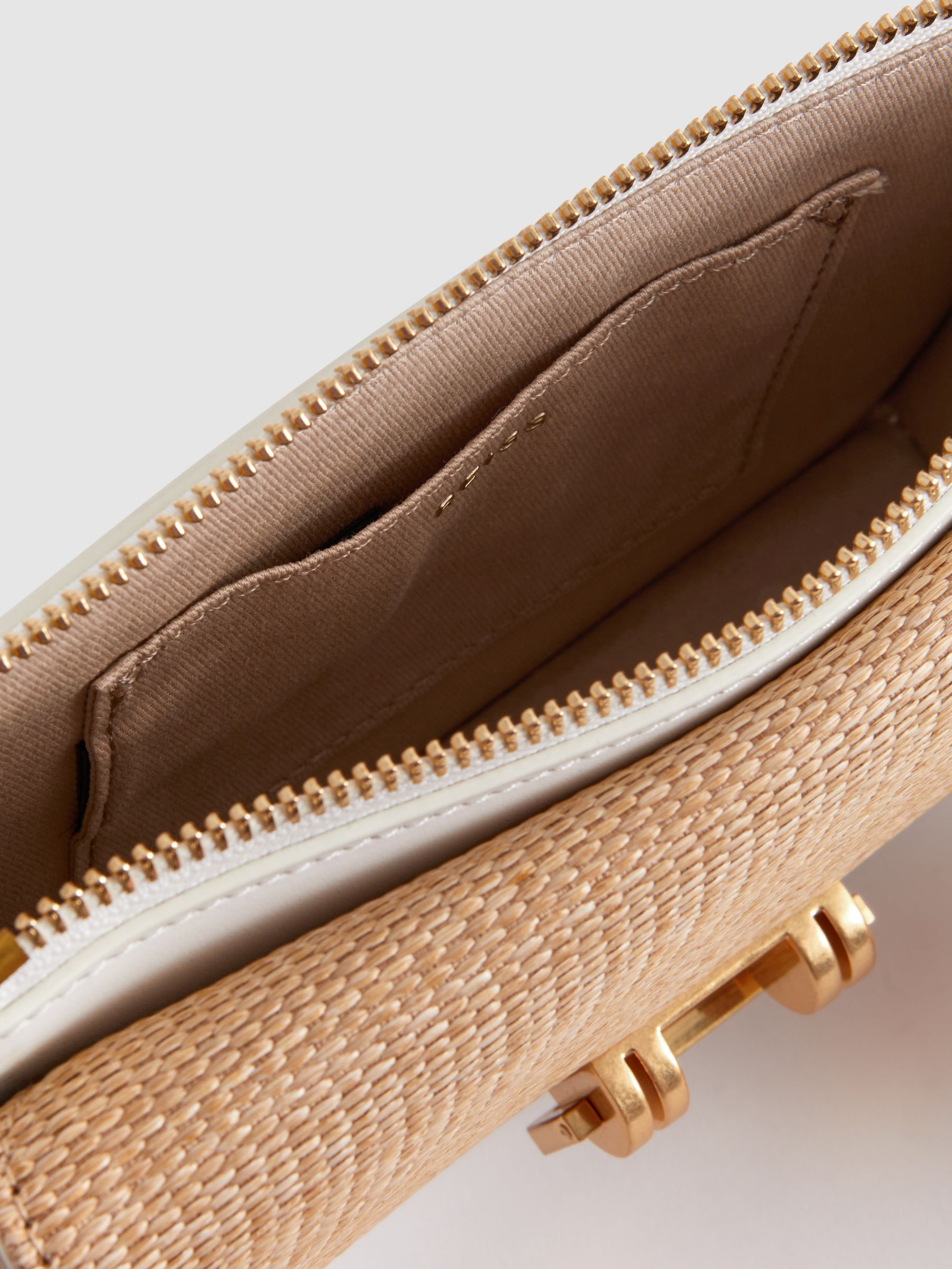 Leather Chain Crossbody Bag in White - Image 3 of 5