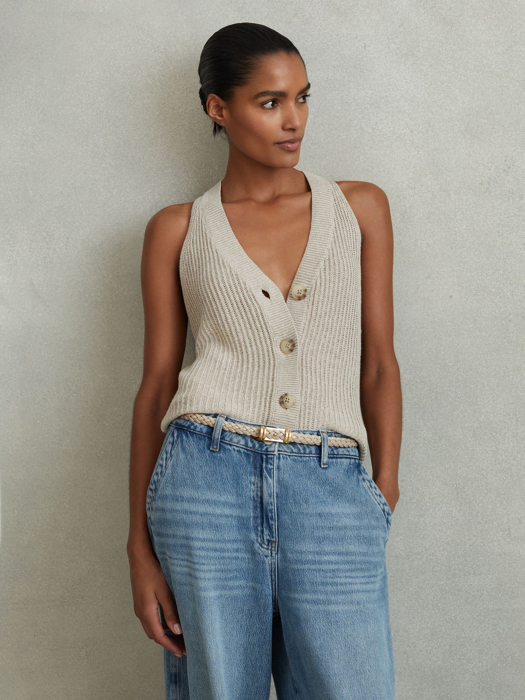 Thin Leather Belt in Cream - Image 5 of 5