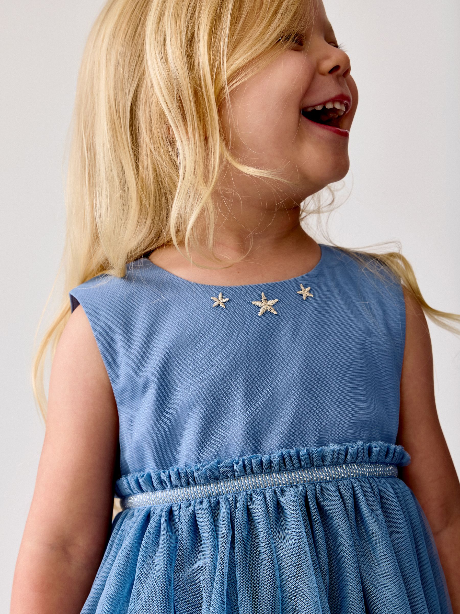Blue Fairy & Star Appliqué Tulle Dress & Cape - Image 2 of 11 Blue Fairy & Star Appliqué Tulle Dress & Cape - Image 2 of 11