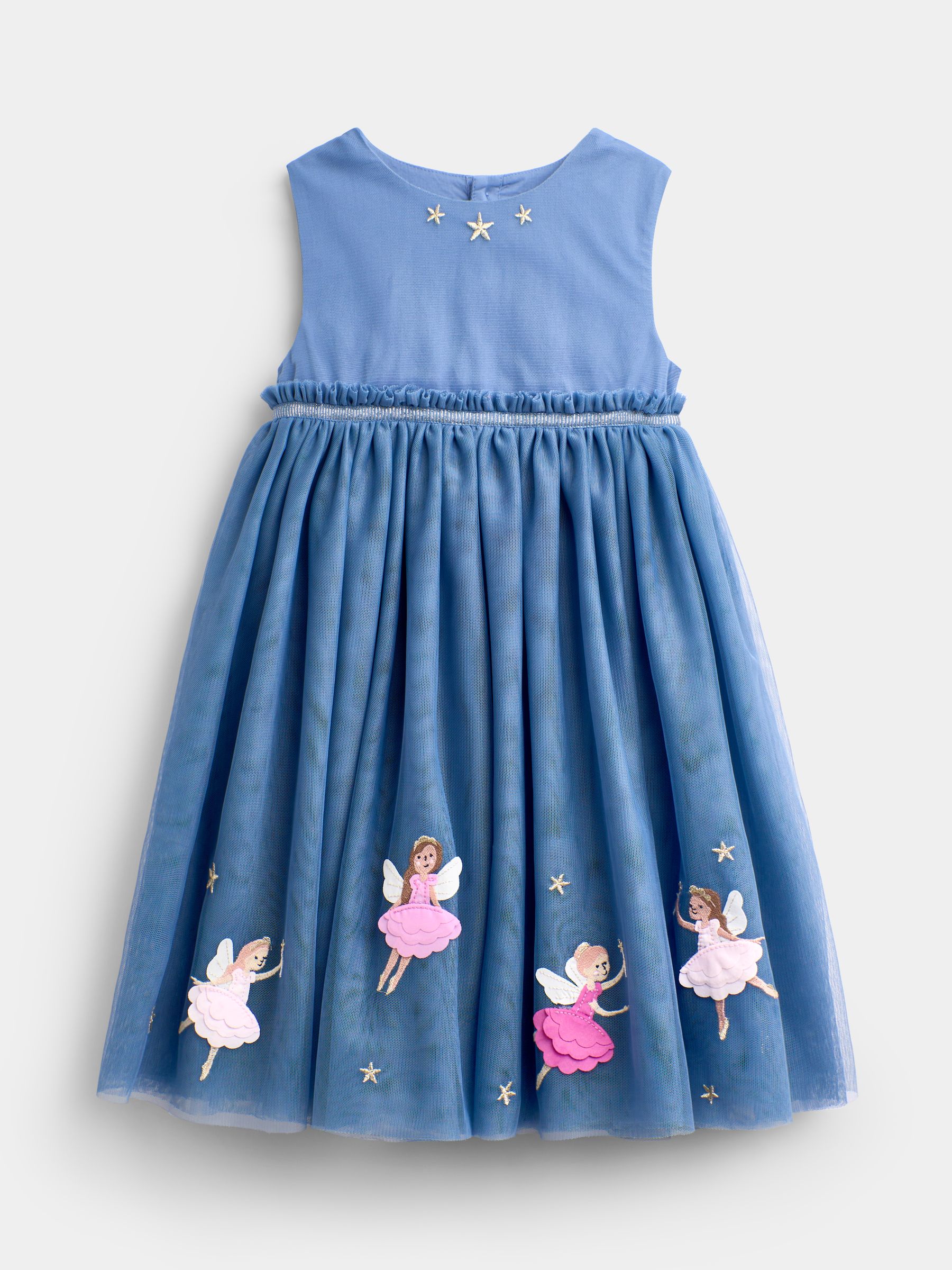 Blue Fairy & Star Appliqué Tulle Dress & Cape - Image 6 of 11