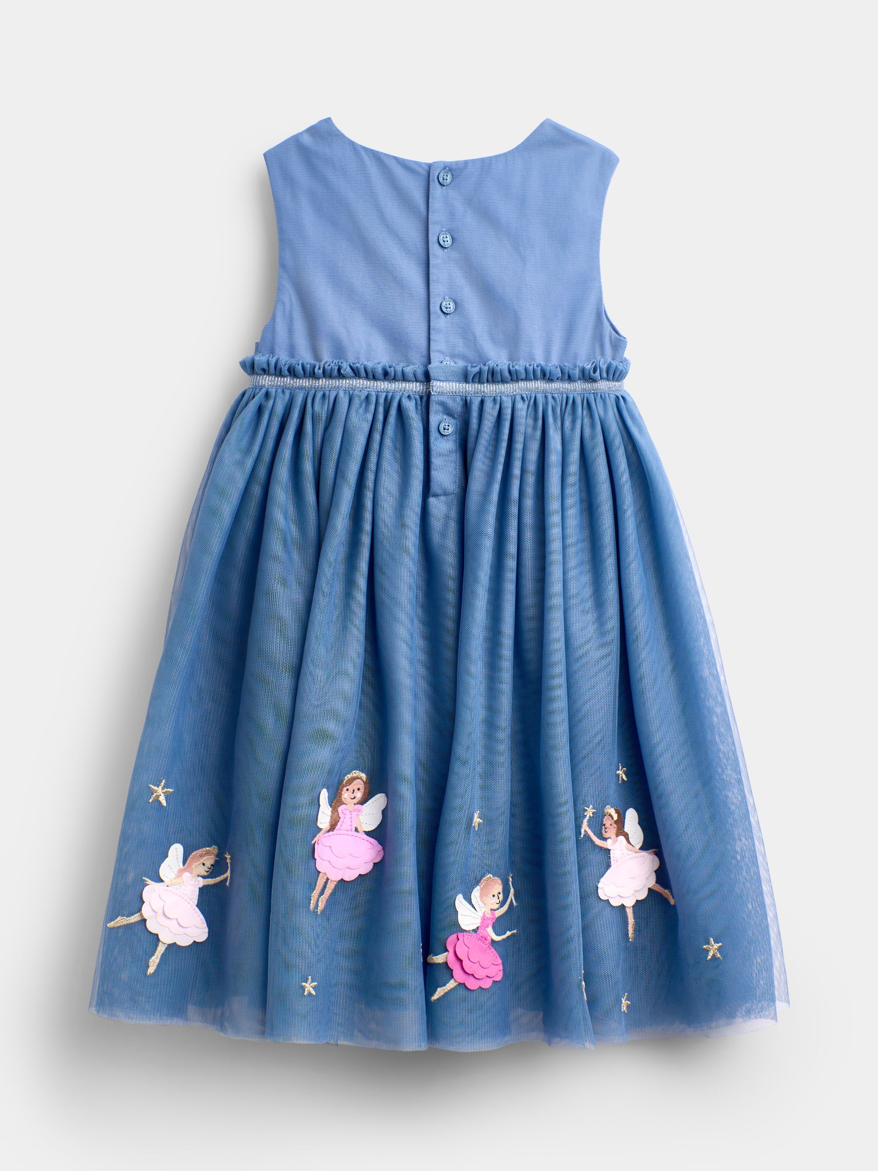 Blue Fairy & Star Appliqué Tulle Dress & Cape - Image 7 of 11