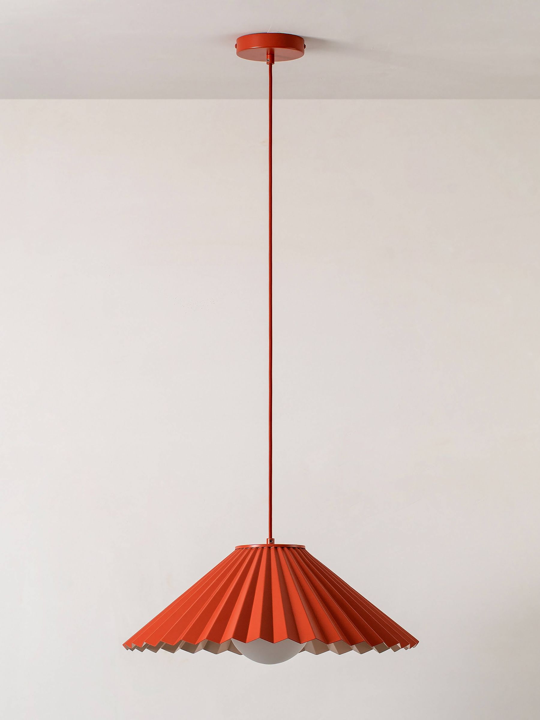 Houseof. Red The Pleat Ceiling Pendant Light by Emma Gurner - Image 2 of 5