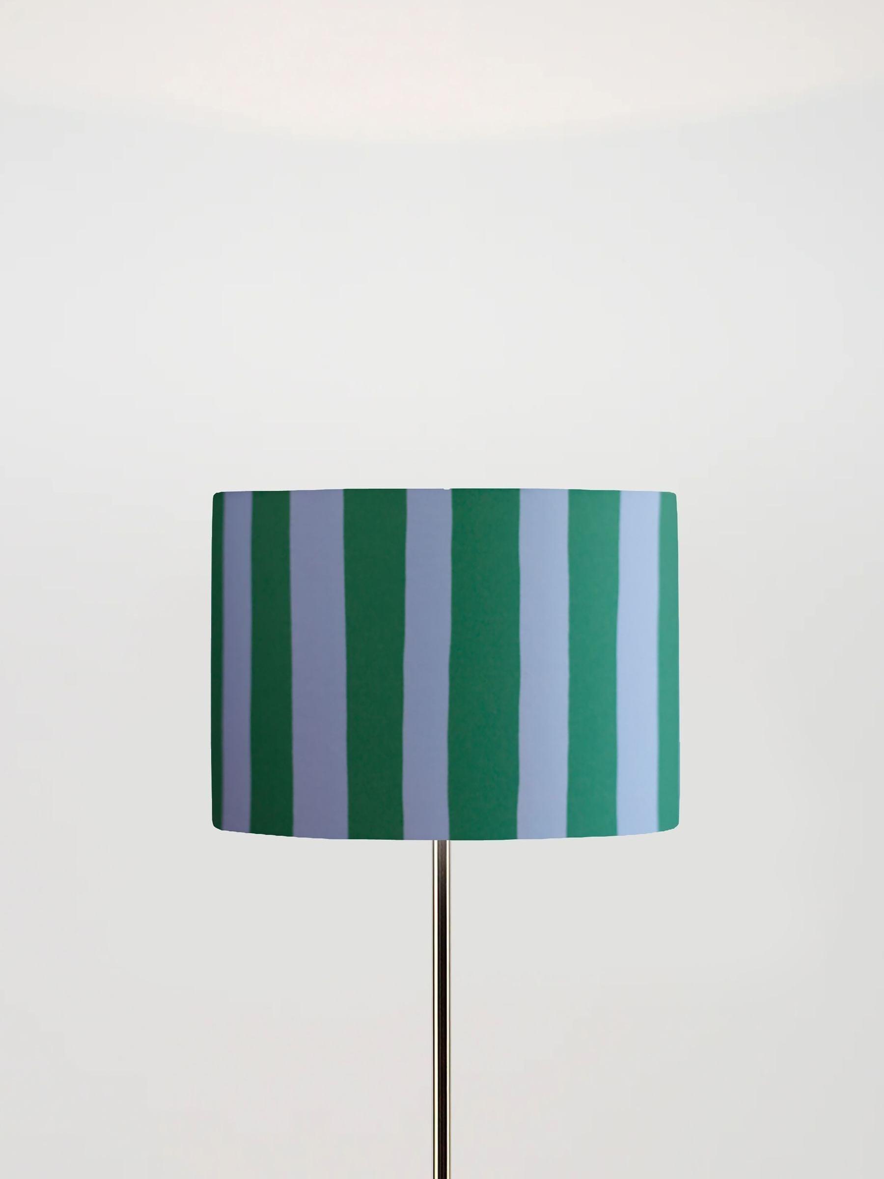 Houseof. Green Small Stripe Print Ceiling Light - Image 2 of 4