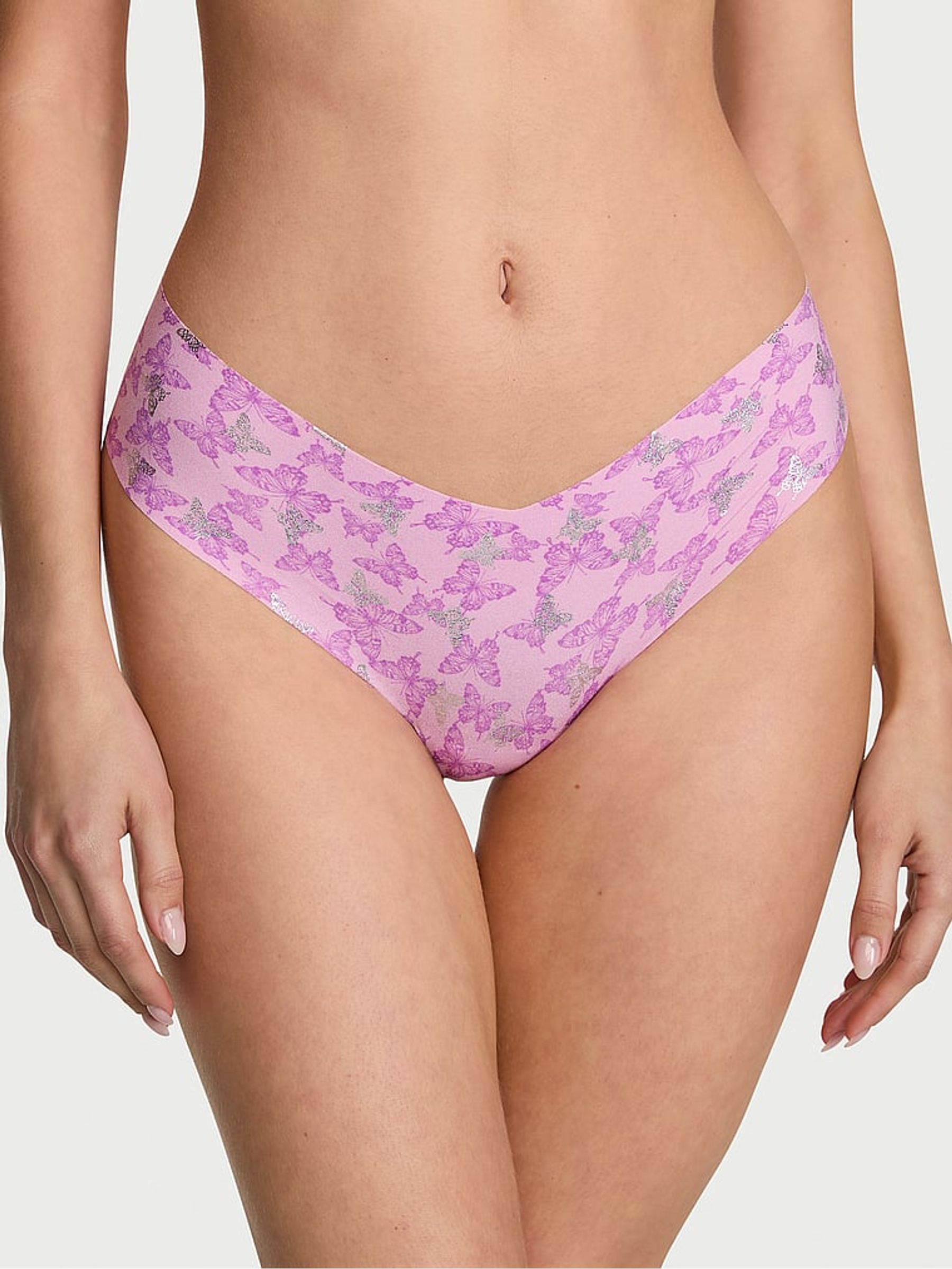 Violet Purple Sugar Butterfly Thong Knickers - Image 1 of 4