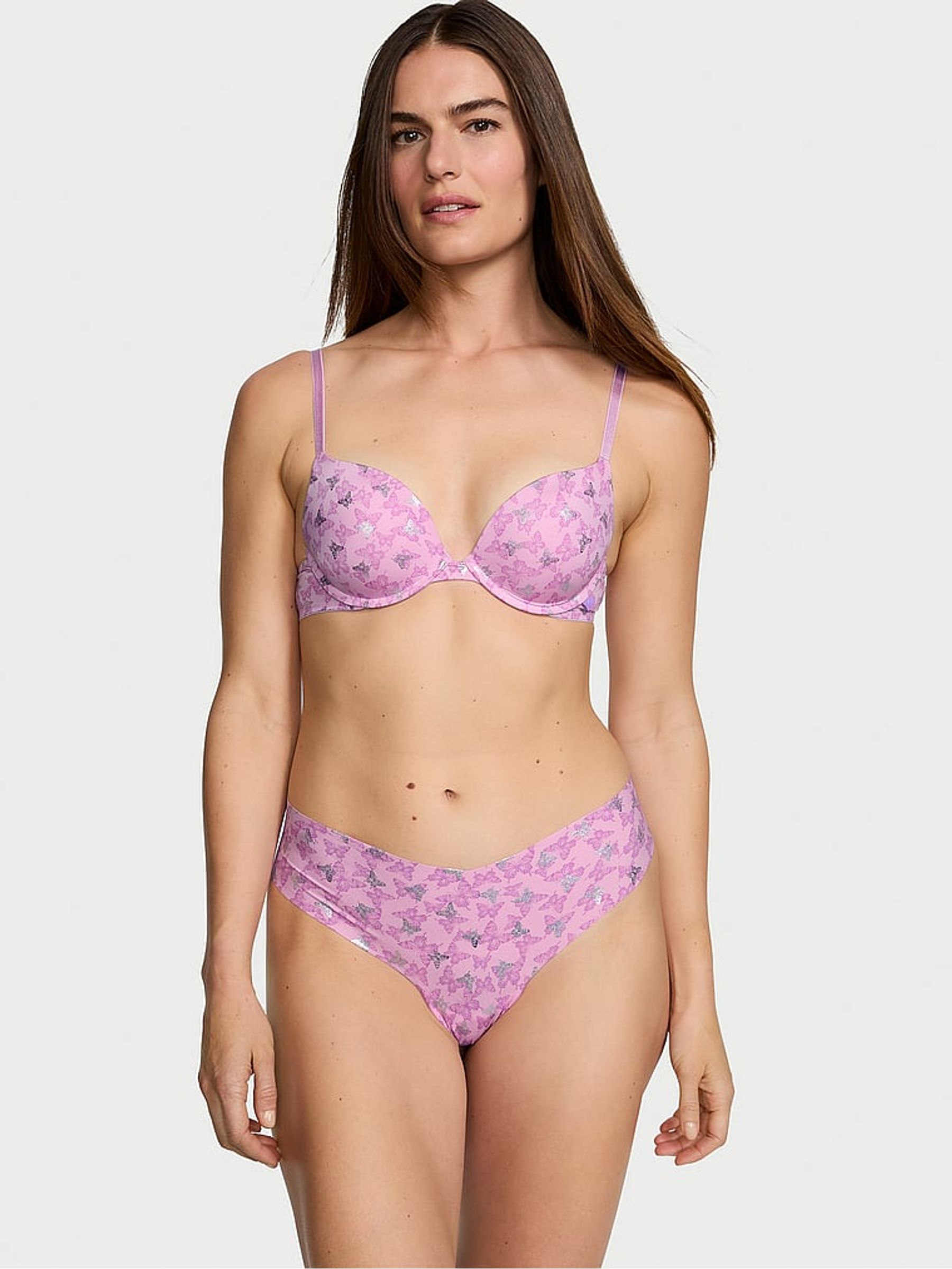 Violet Purple Sugar Butterfly Thong Knickers - Image 3 of 4