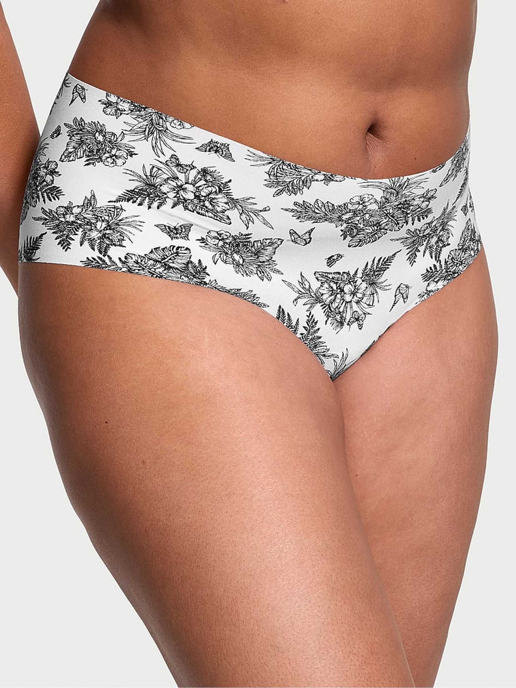 White Tropical Toile Cheeky Knickers - Image 3 of 3