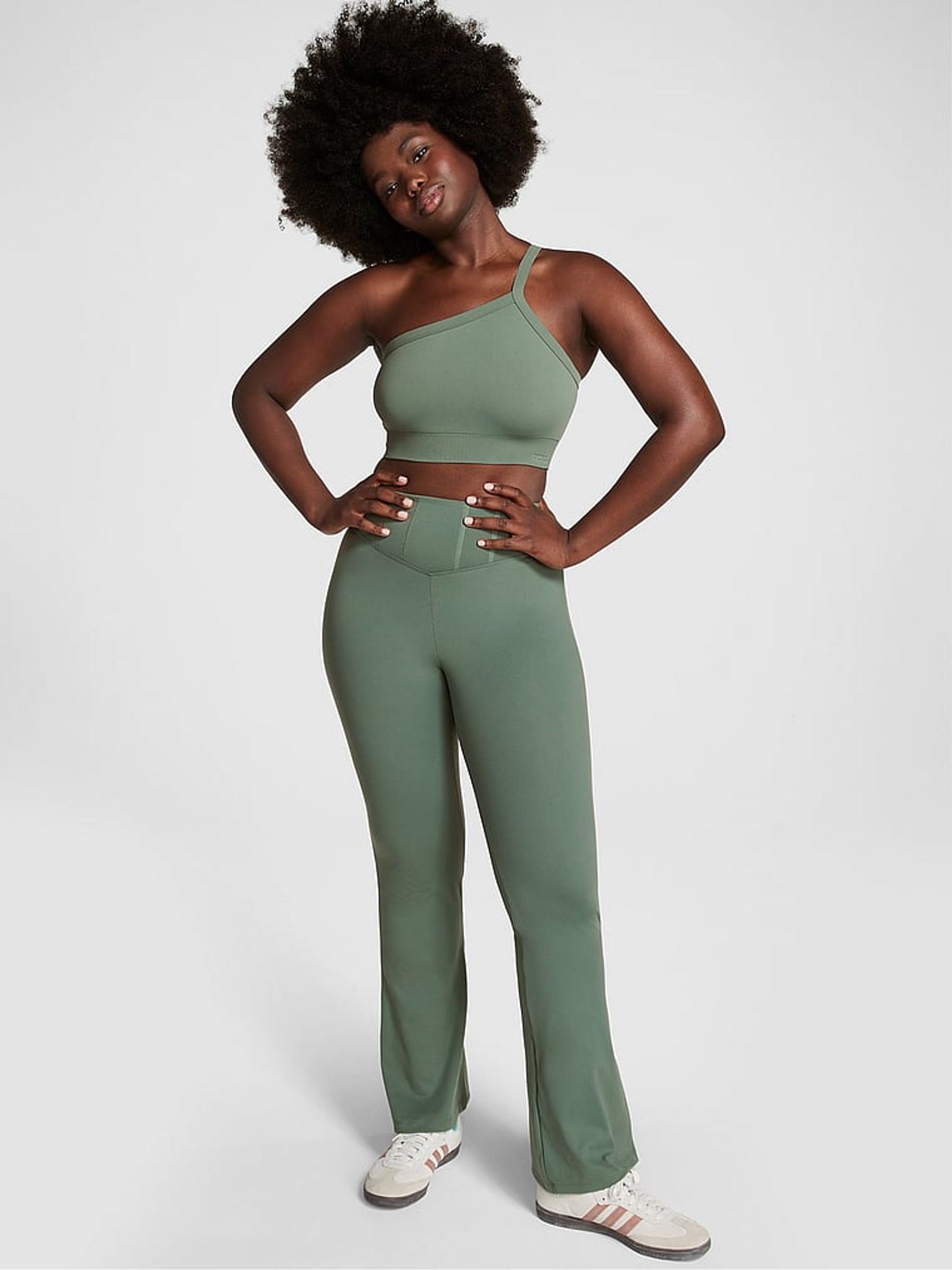Fresh Forest Green Ultimate Sport Corset Flare Leggings