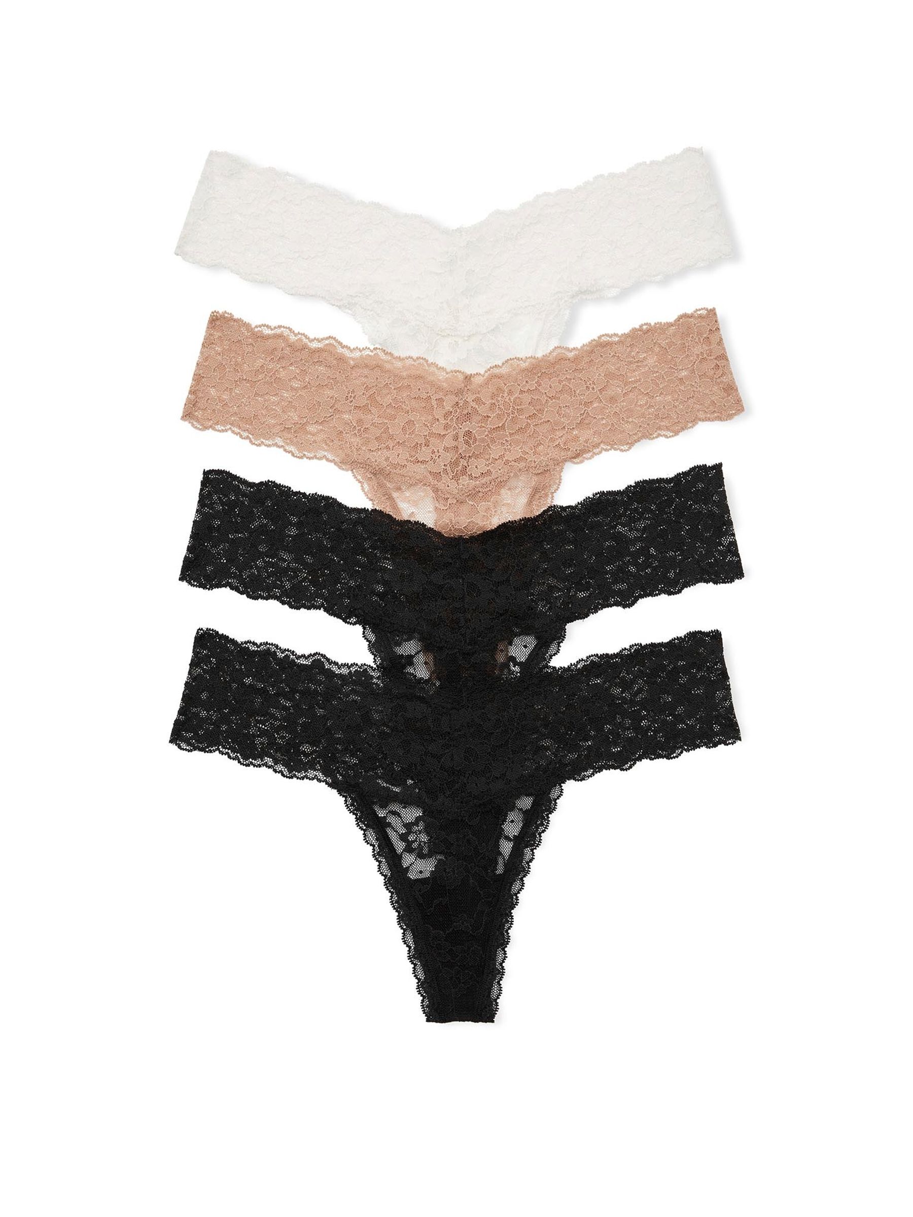 Black/Nude/White 4 Pack Knickers - Image 1 of 3