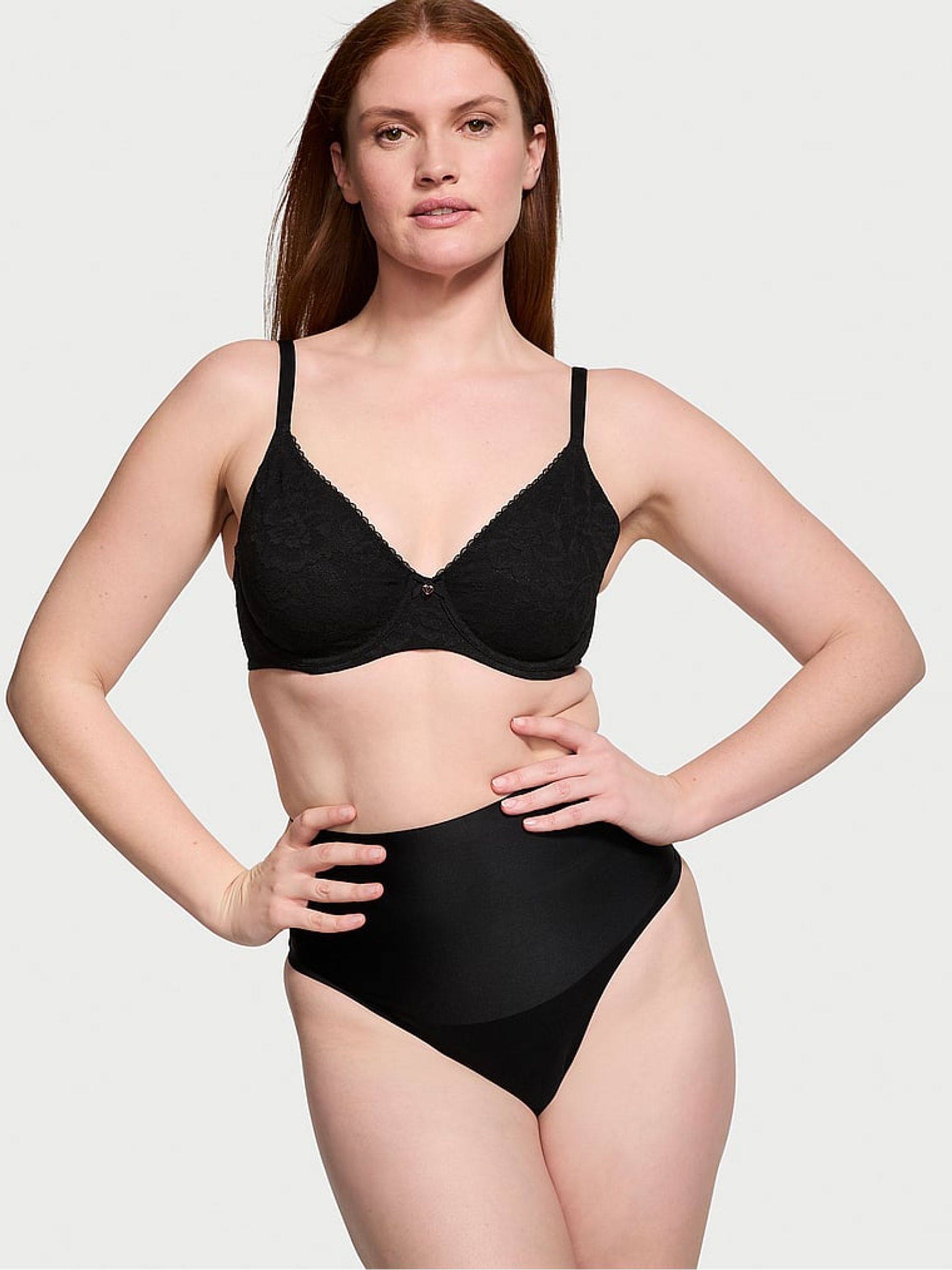 Black Smooth Thong Shaping Knickers - Image 3 of 4