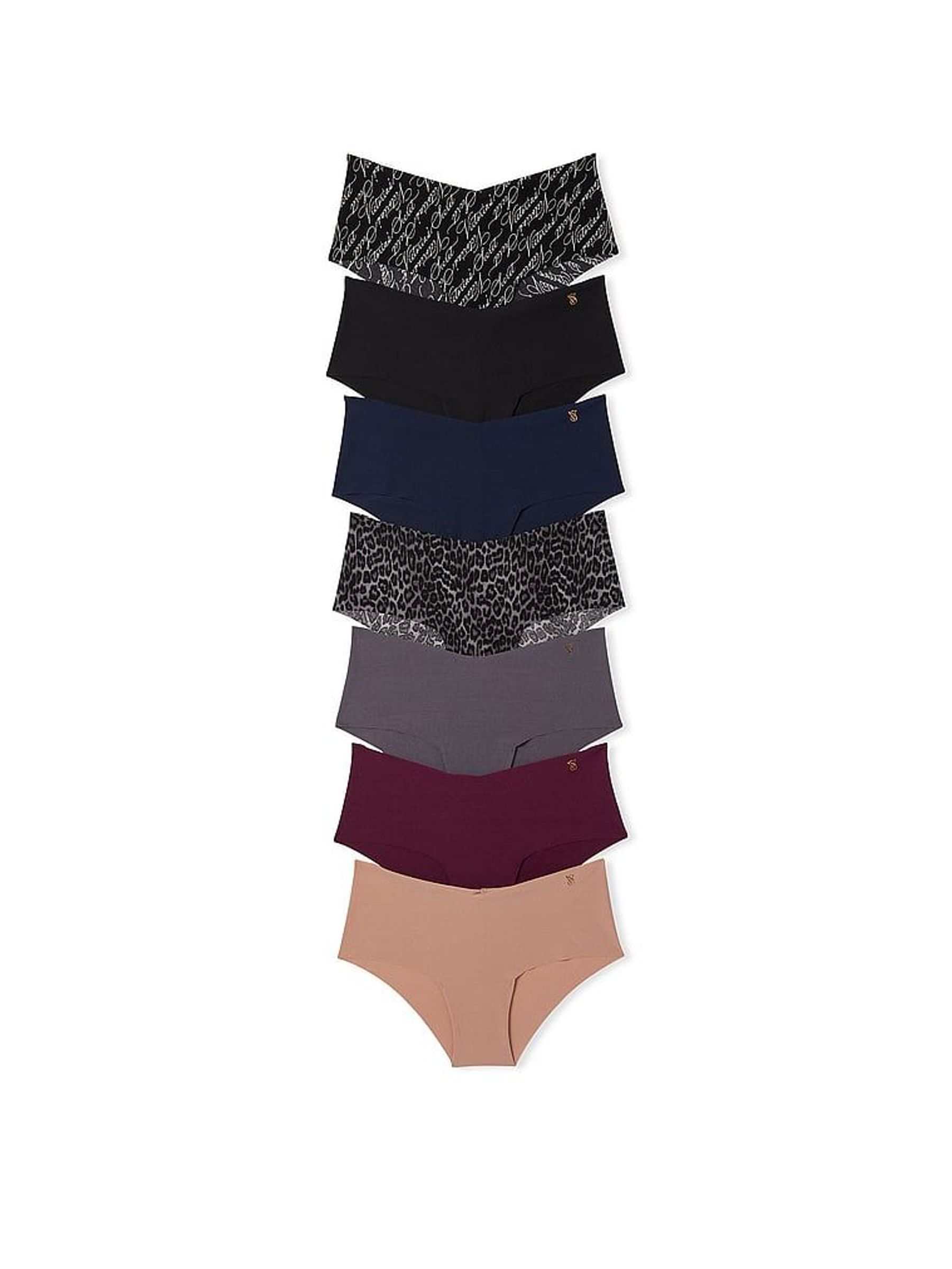 Black Blue Grey Red Nude Cheeky 7 Pack Knickers Victoria s Secret UK
