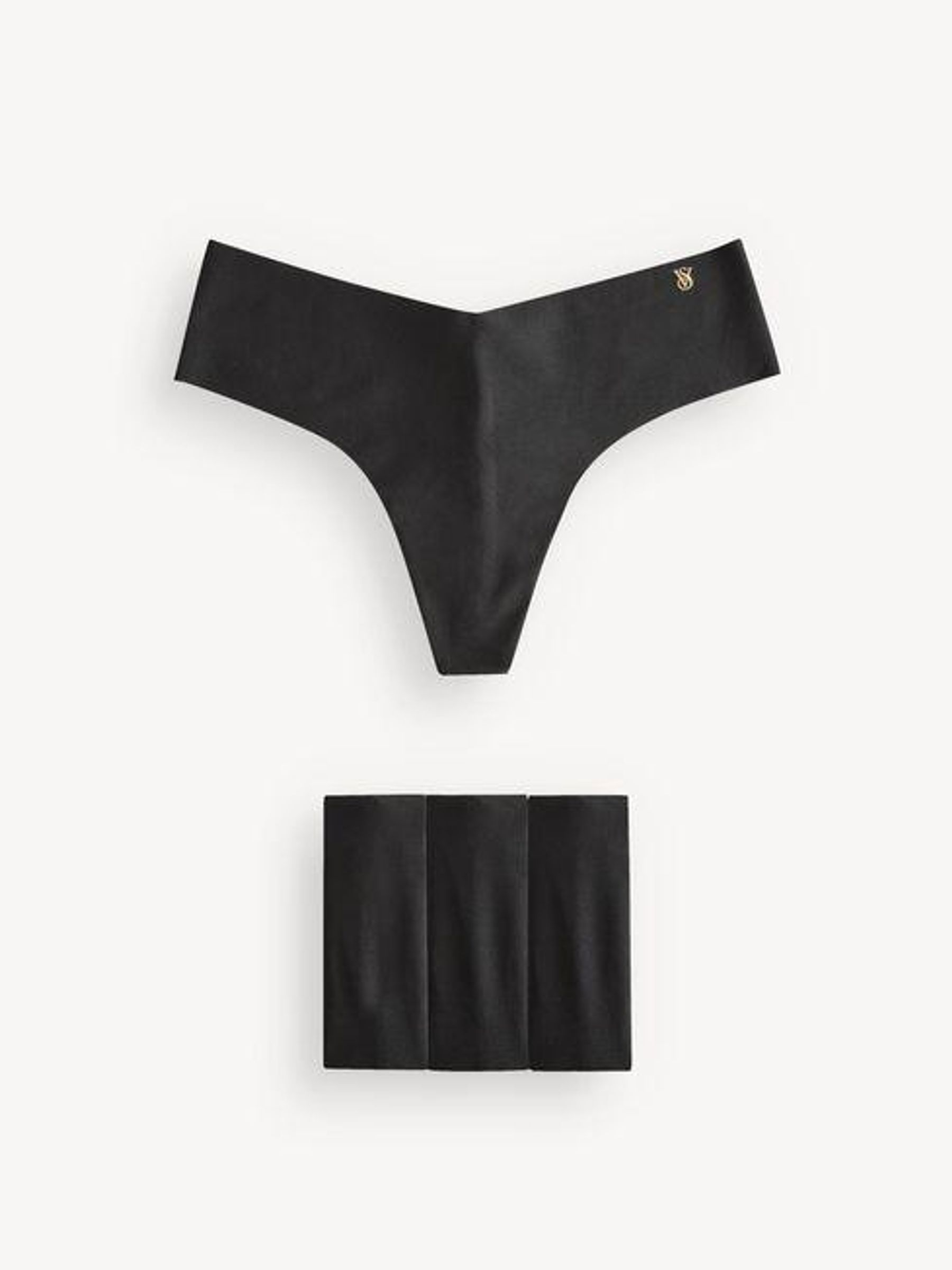 Black Thong 4 Pack Knickers - Image 1 of 5