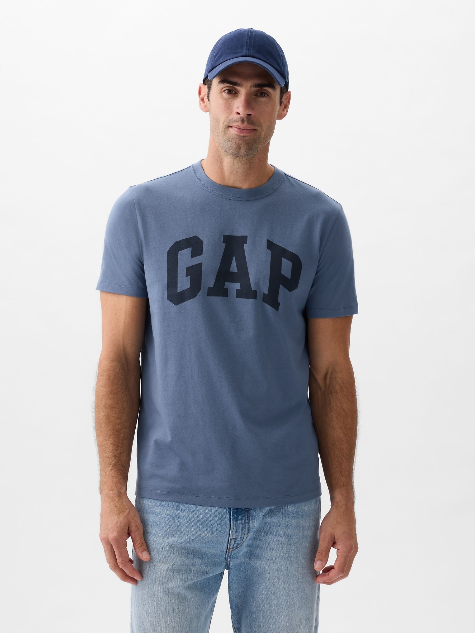 Blue Everyday Logo 100% Cotton Crew Neck Short Sleeve T-Shirt - Image 1 of 4
