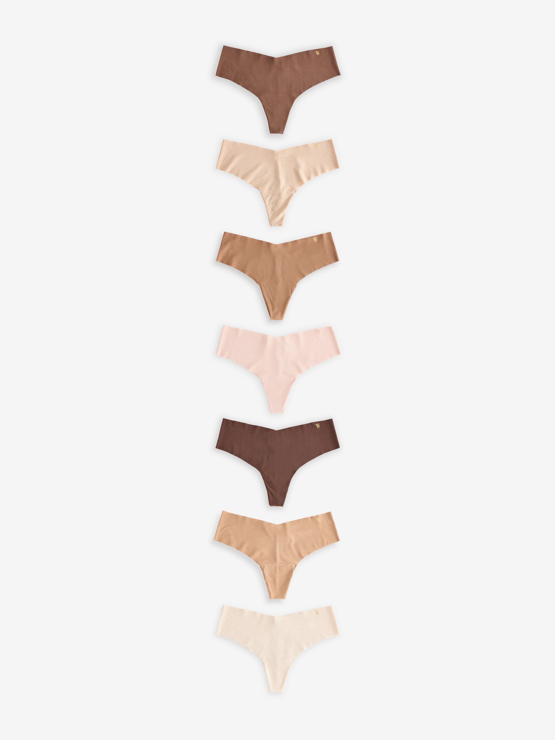 Nude Thong 7 Pack Knickers - Image 1 of 3