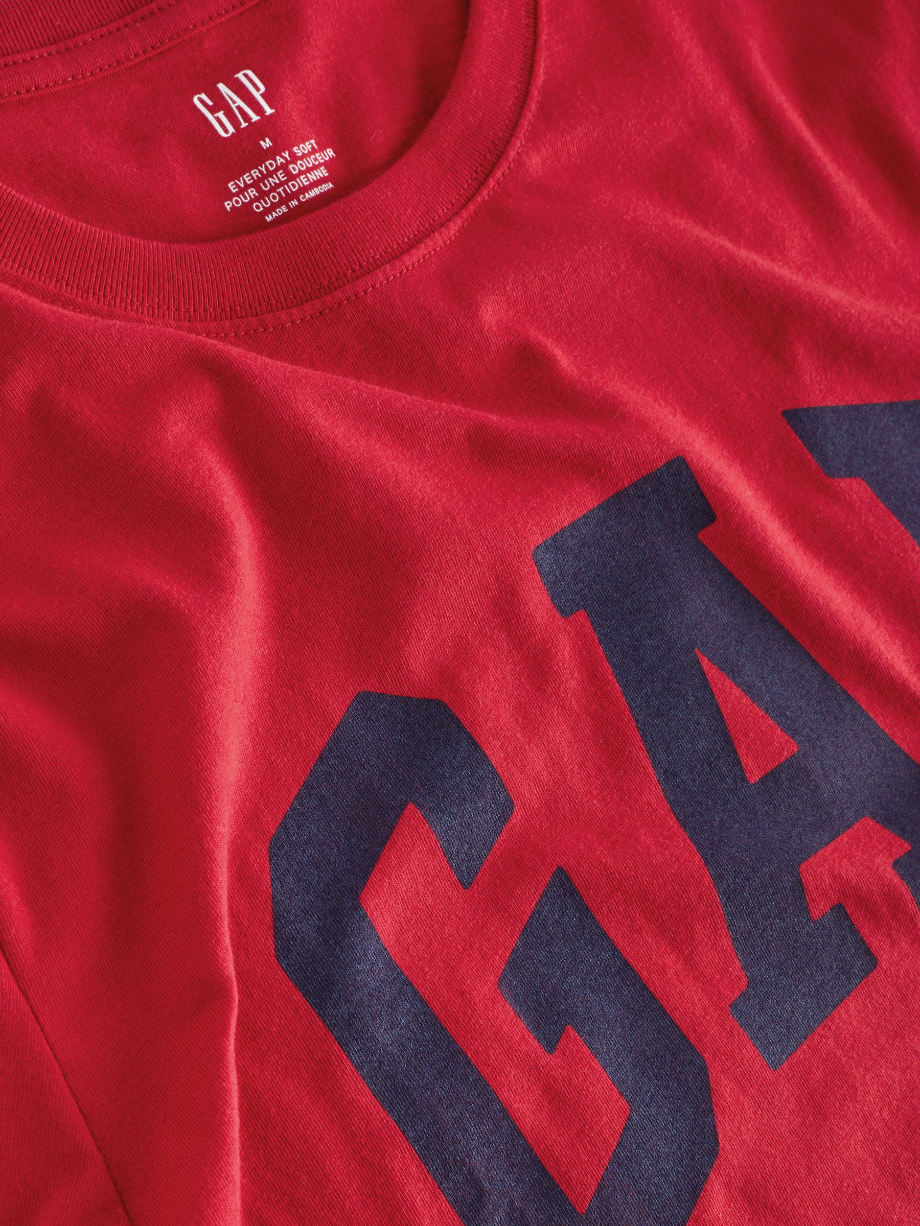 Red Everyday Logo 100% Cotton Crew Neck Short Sleeve T-Shirt - Image 4 of 4