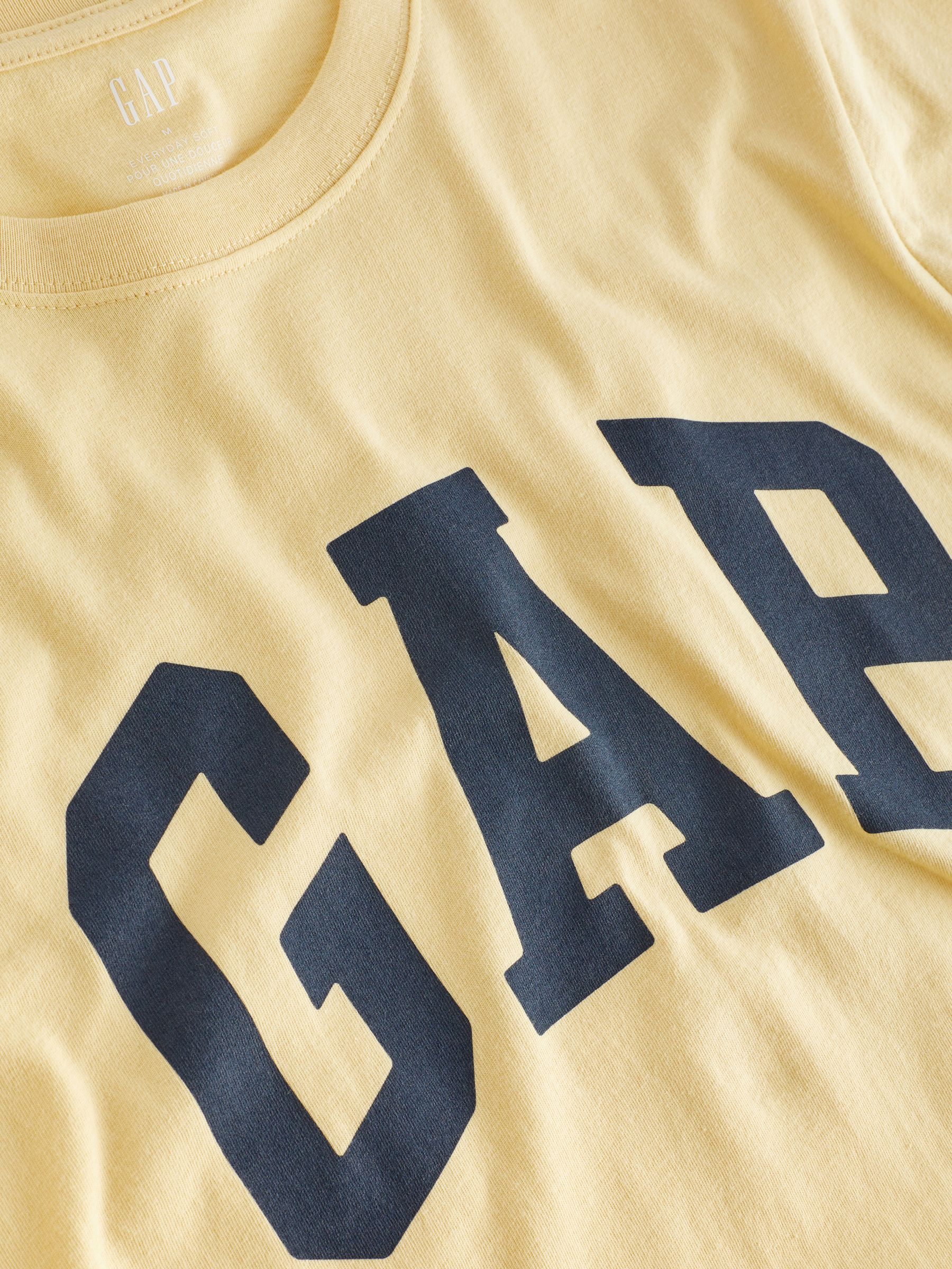 Yellow Everyday Soft Logo Short Sleeve Crew Neck T-Shirt - Image 4 of 4