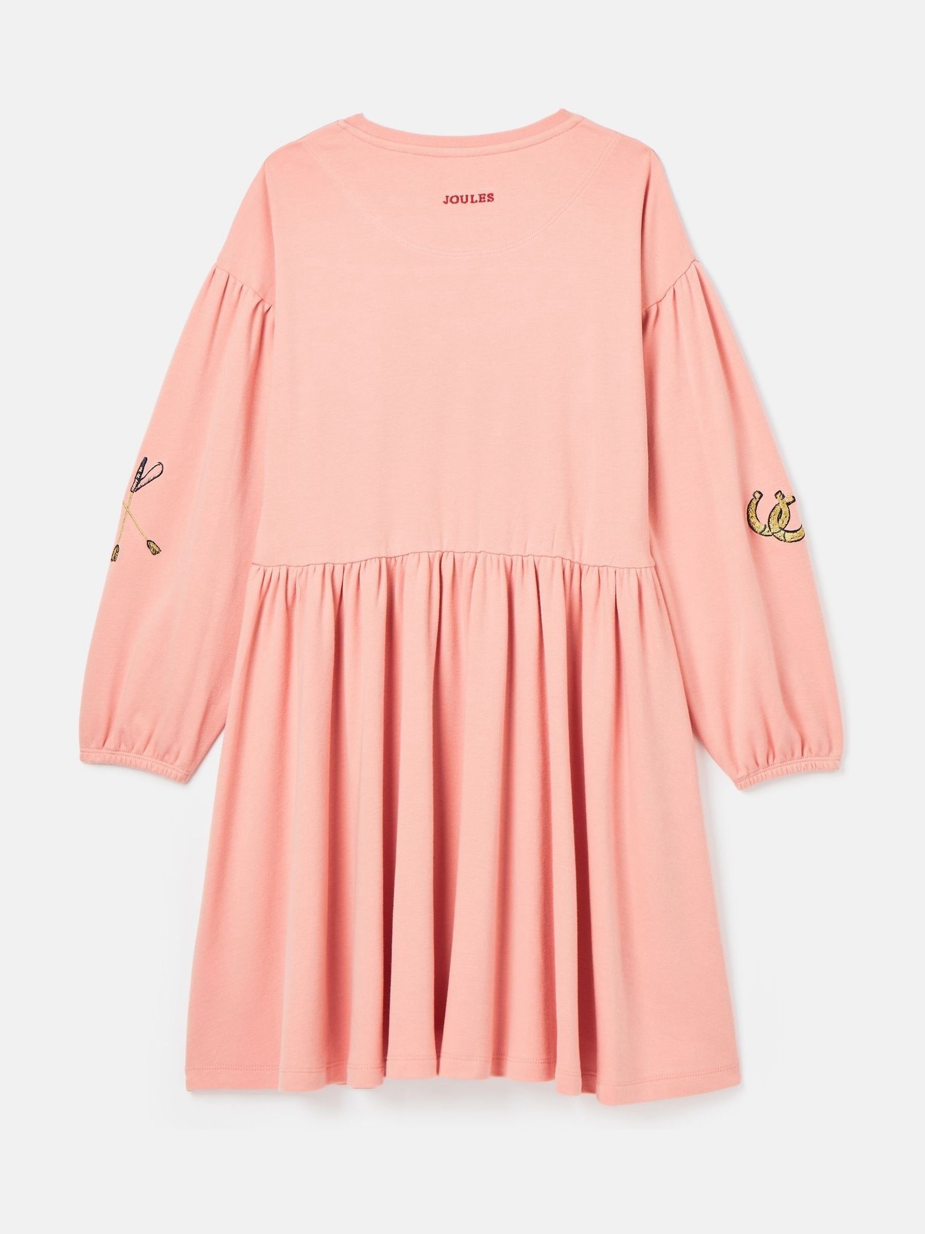 Girls' Aubrey Pink Horse Jersey Dress - Image 2 of 5