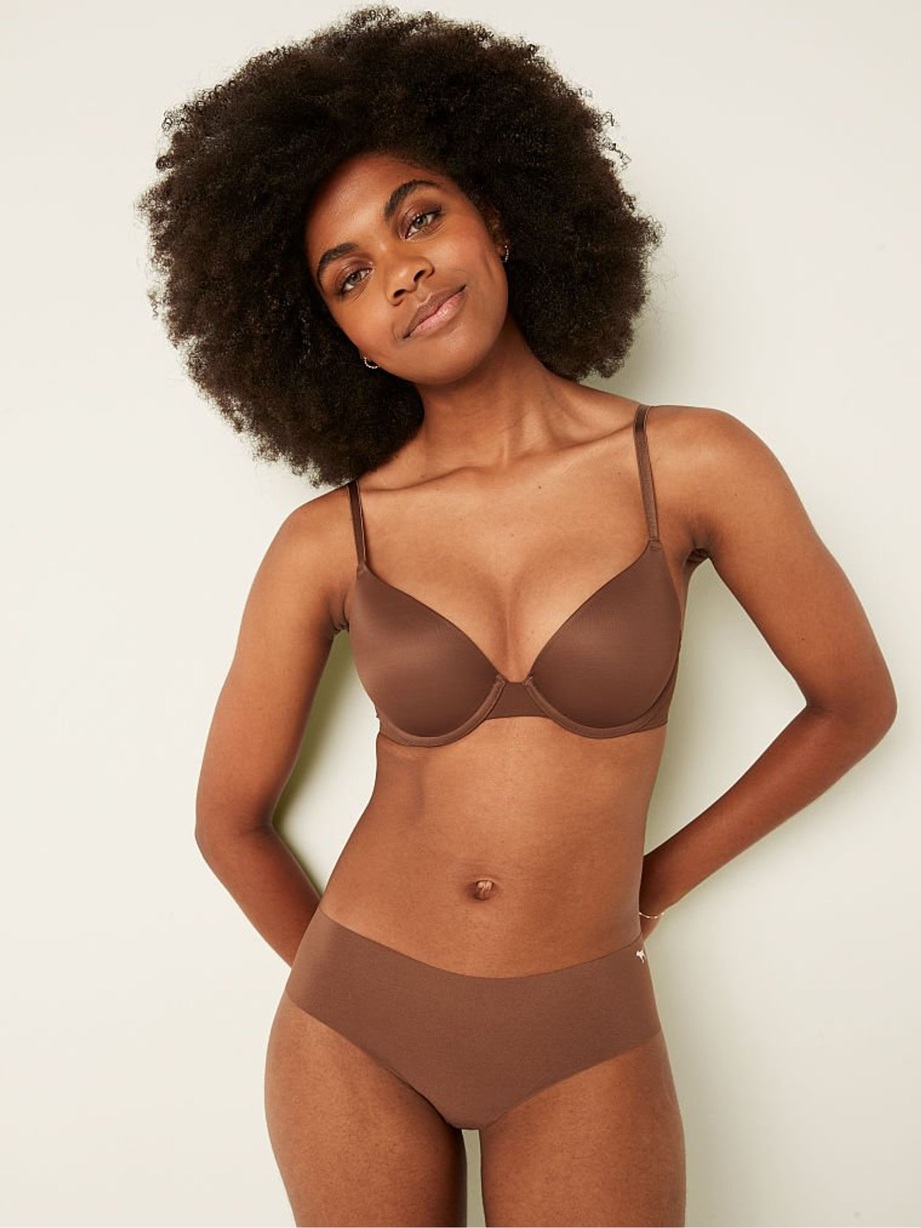 Soft Cappuccino Brown Smooth Push Up Bra - Image 1 of 5