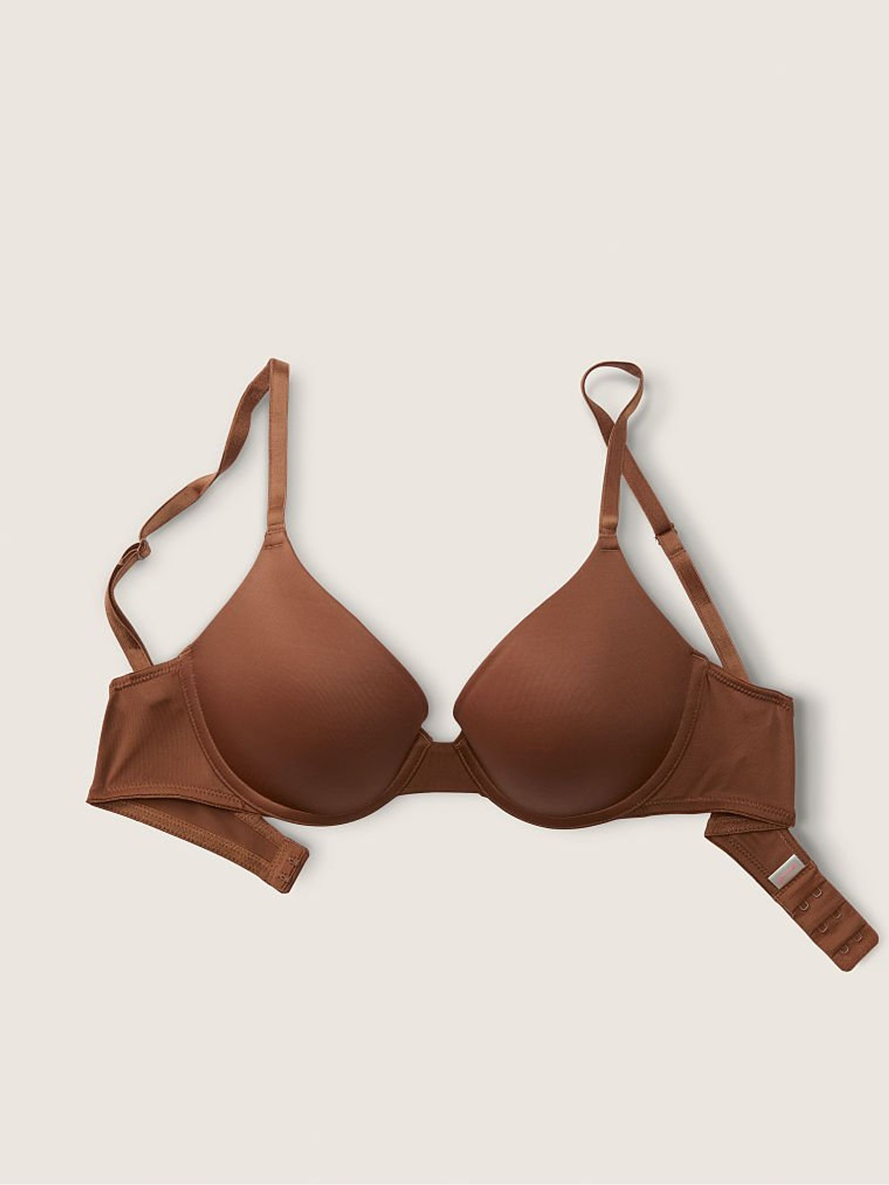 Soft Cappuccino Brown Smooth Push Up Bra - Image 3 of 5